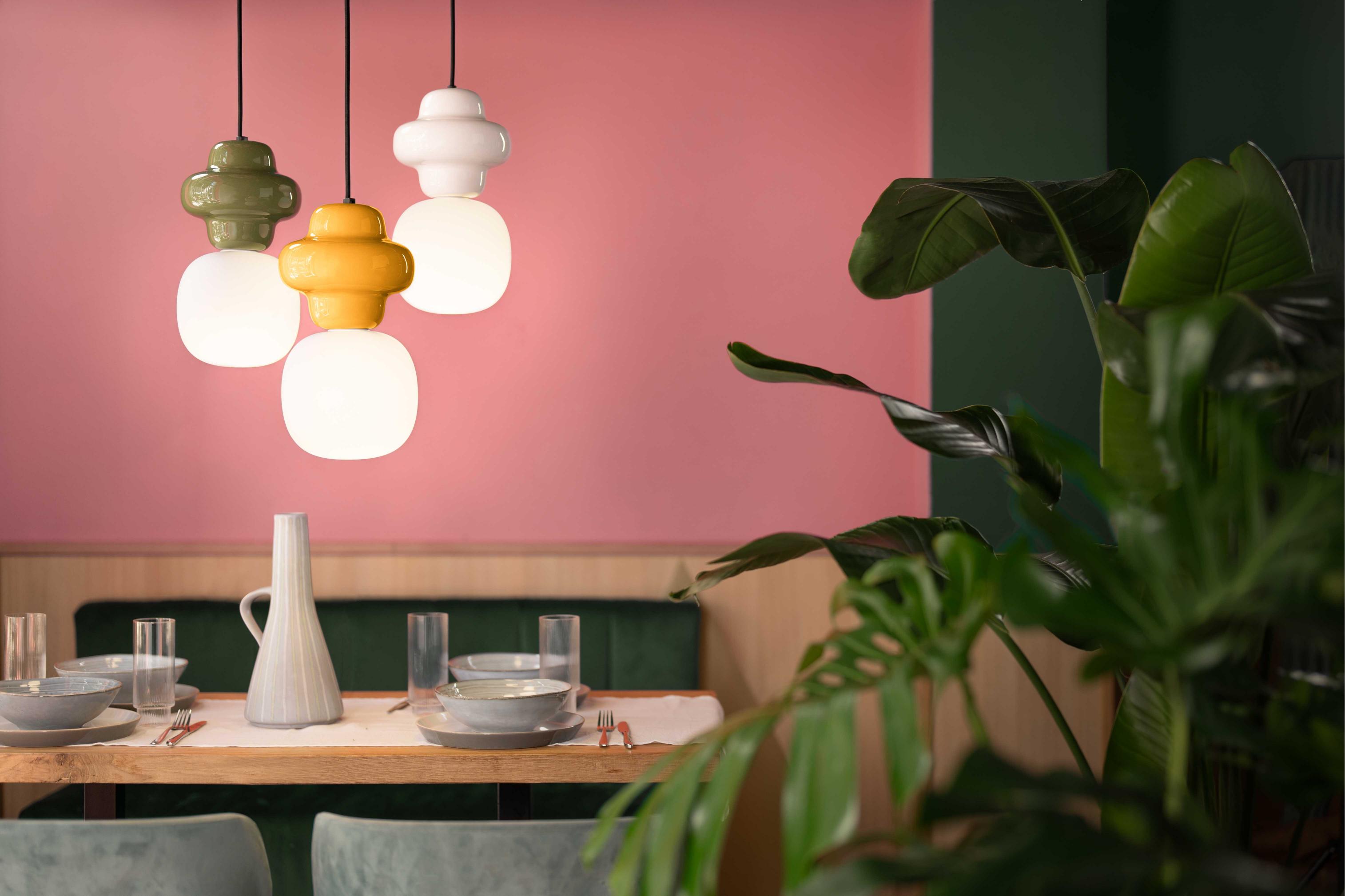 COPACABANA Keramik Pendelleuchte Salbeigrün