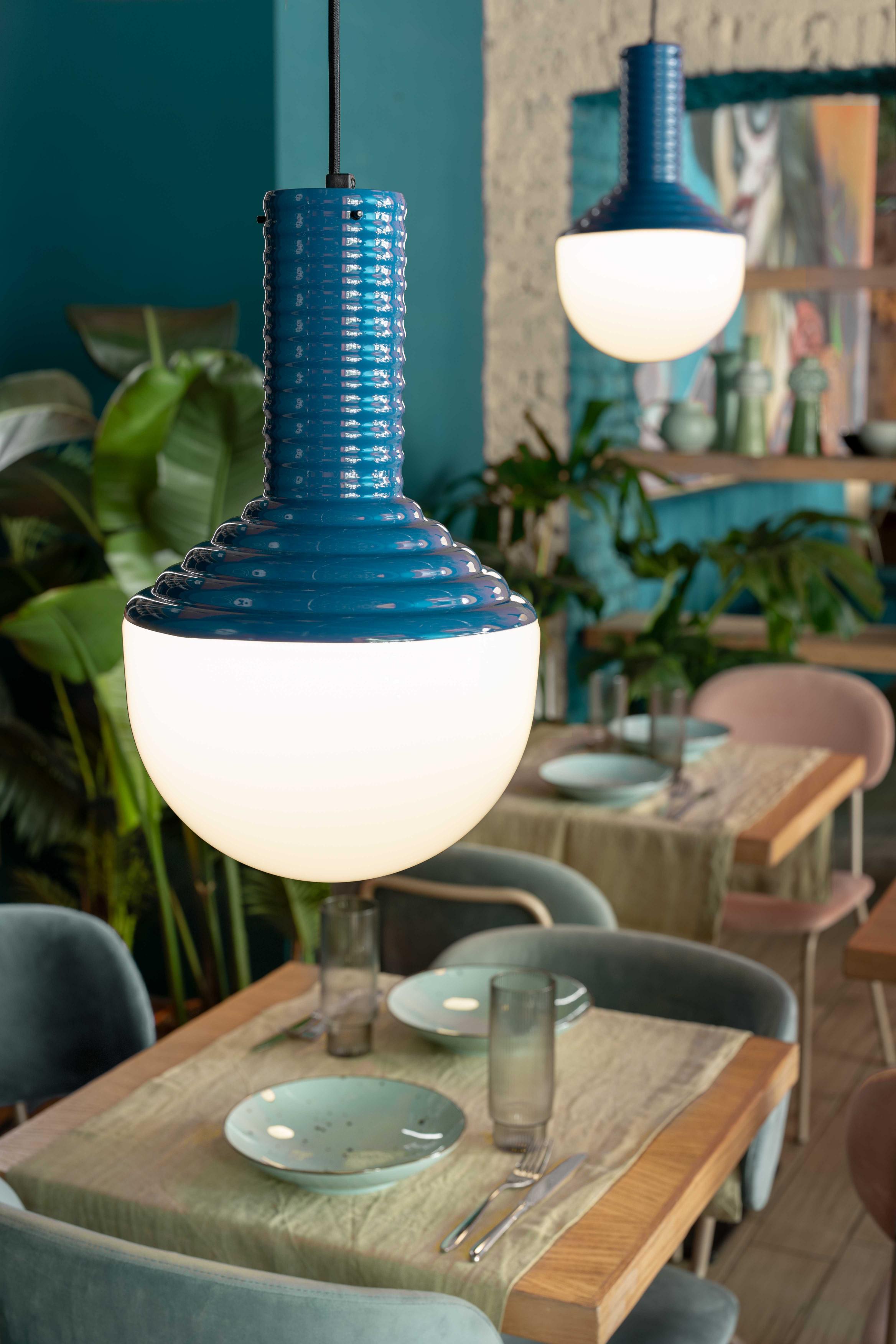 Hanglamp van keramiek SELARÒN blauw