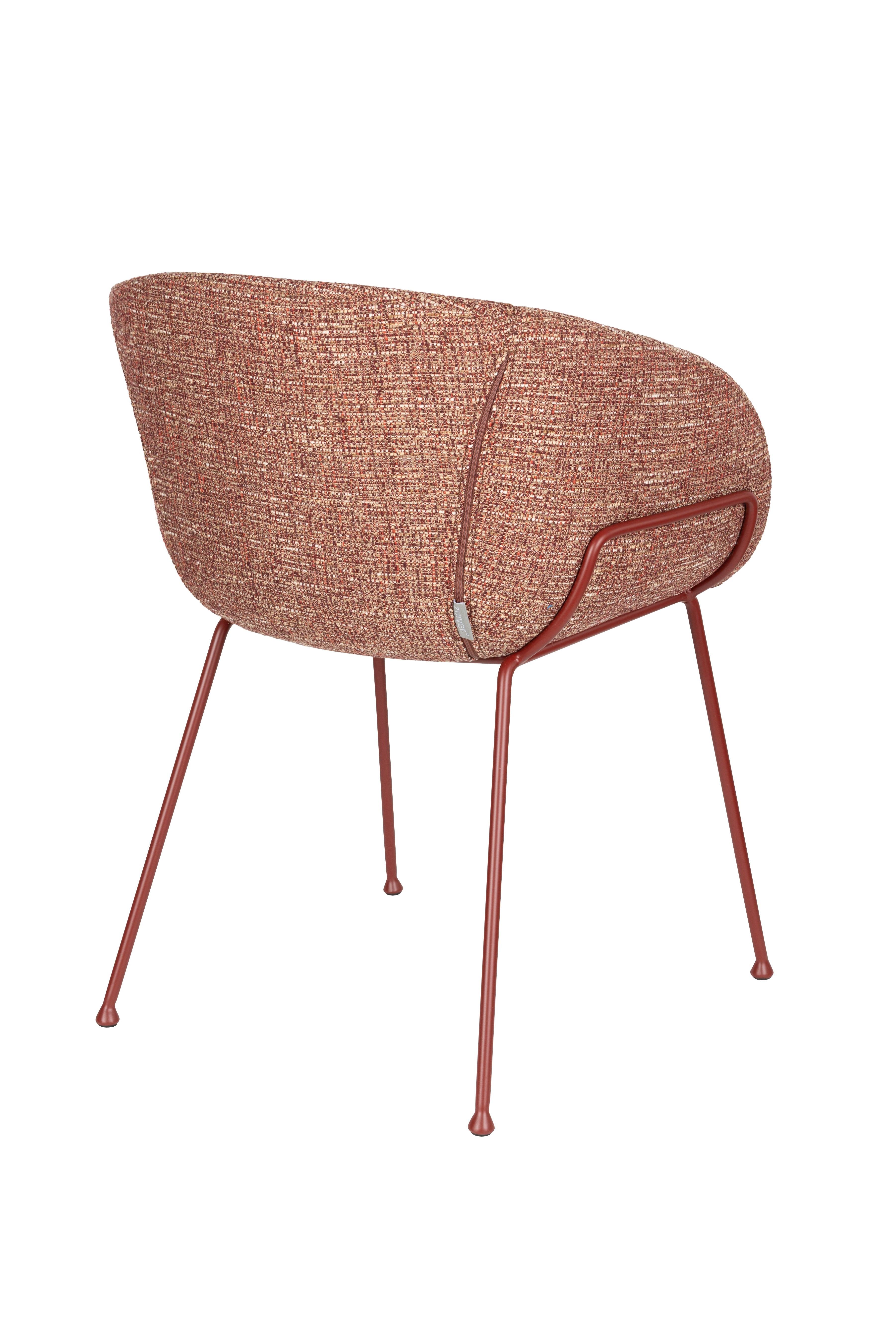 FESTON fauteuil met armleuningen in bordeauxrood