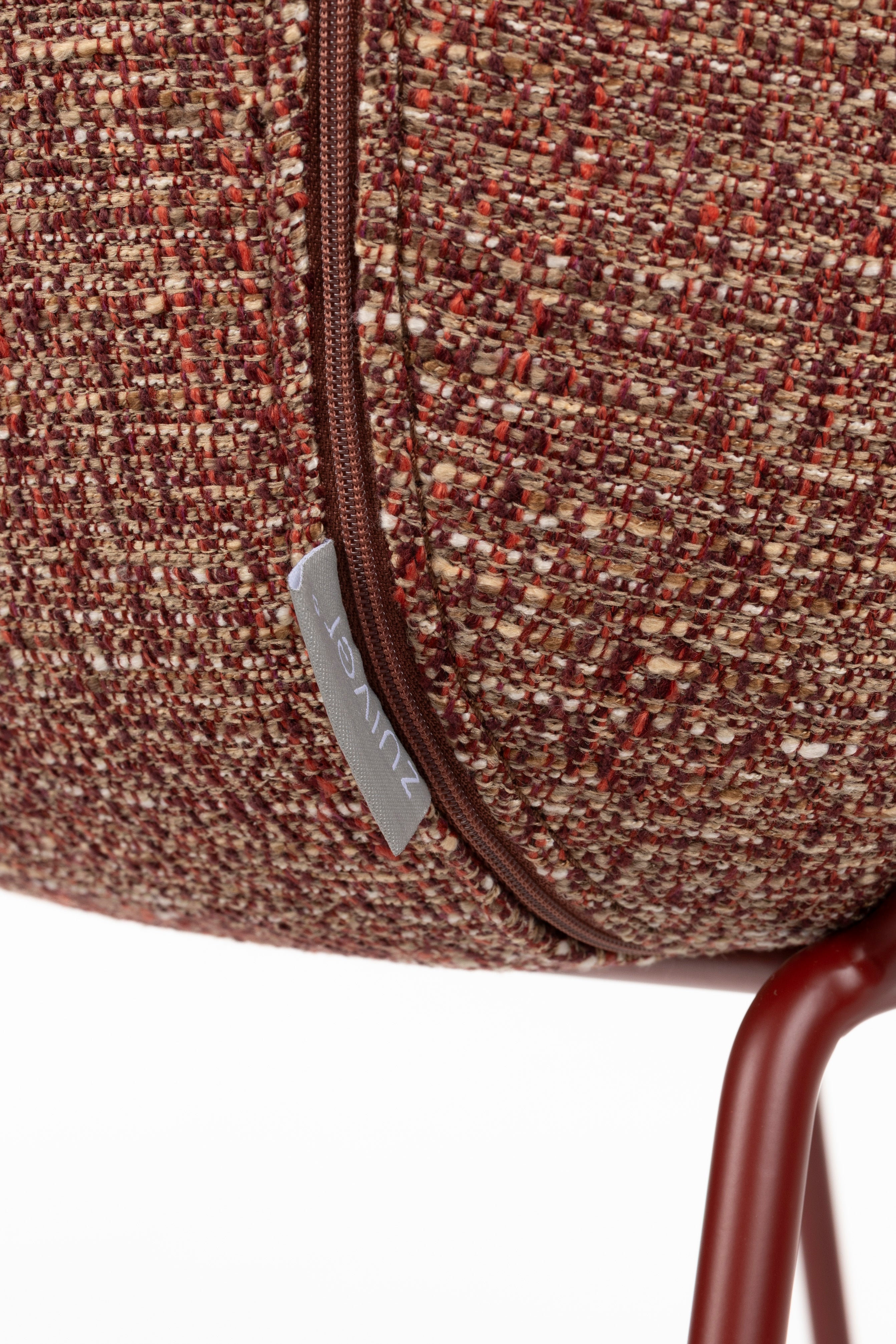 FESTON fauteuil met armleuningen in bordeauxrood