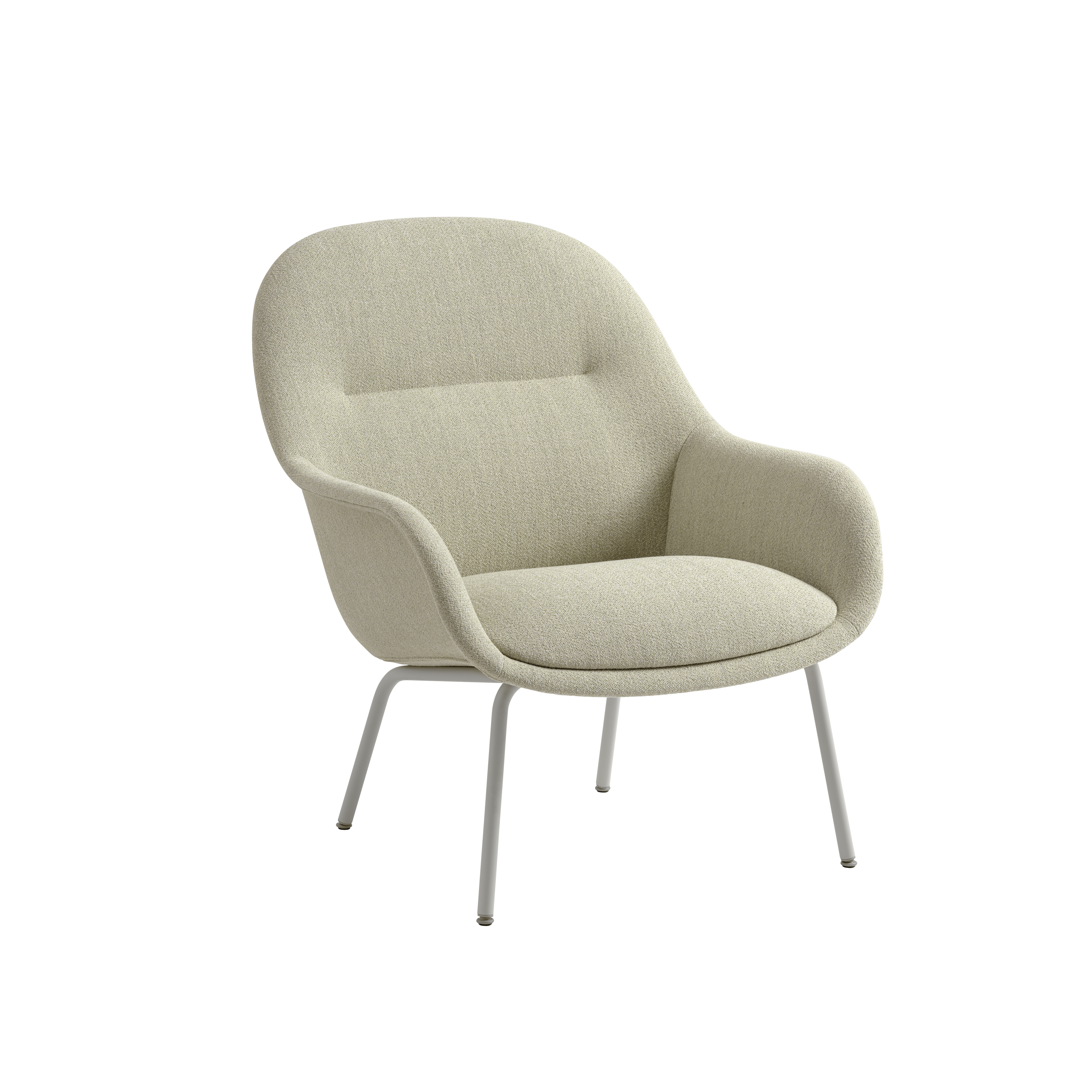 FIBER fauteuil, gepersonaliseerd met een stalen basis