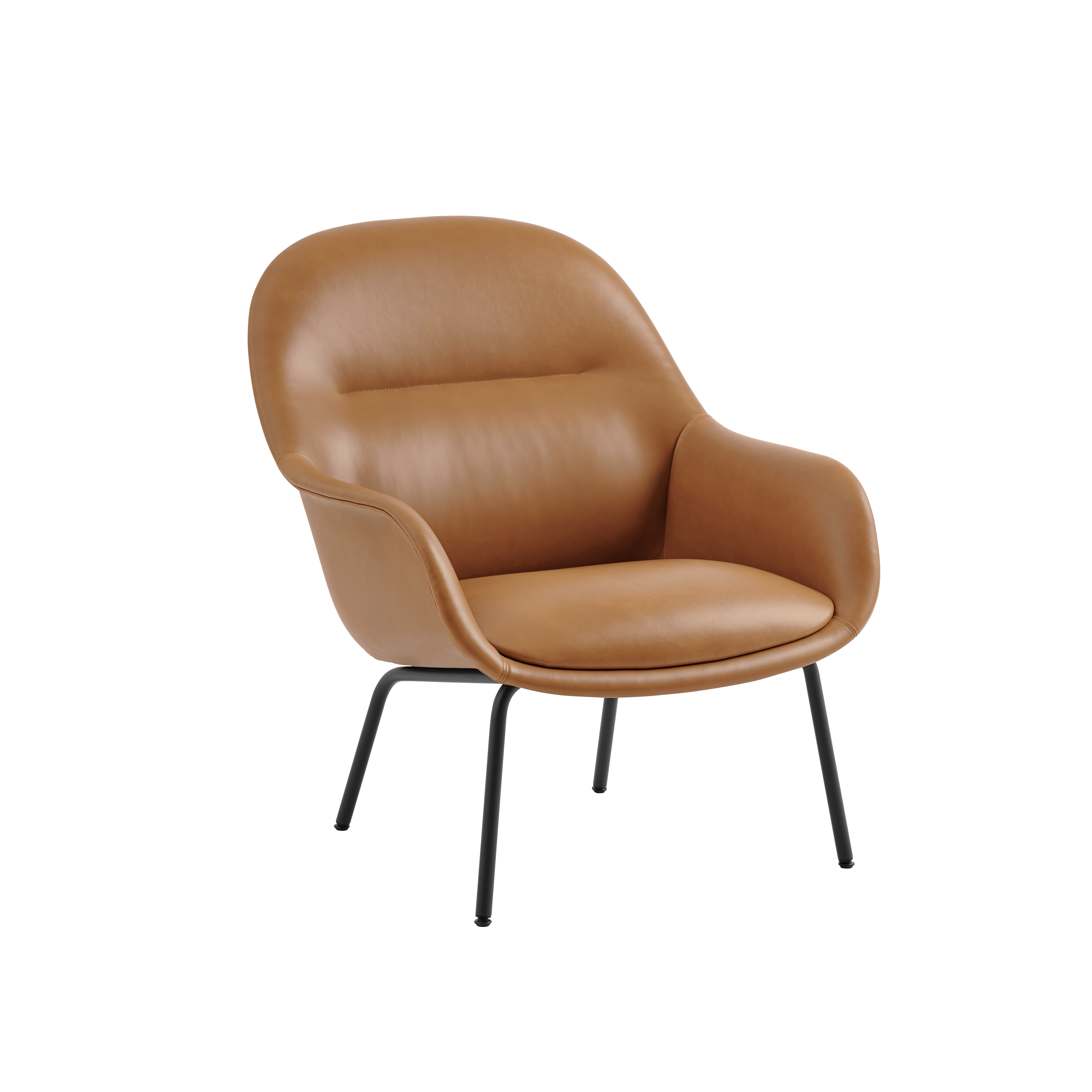 FIBER fauteuil, gepersonaliseerd met een stalen basis