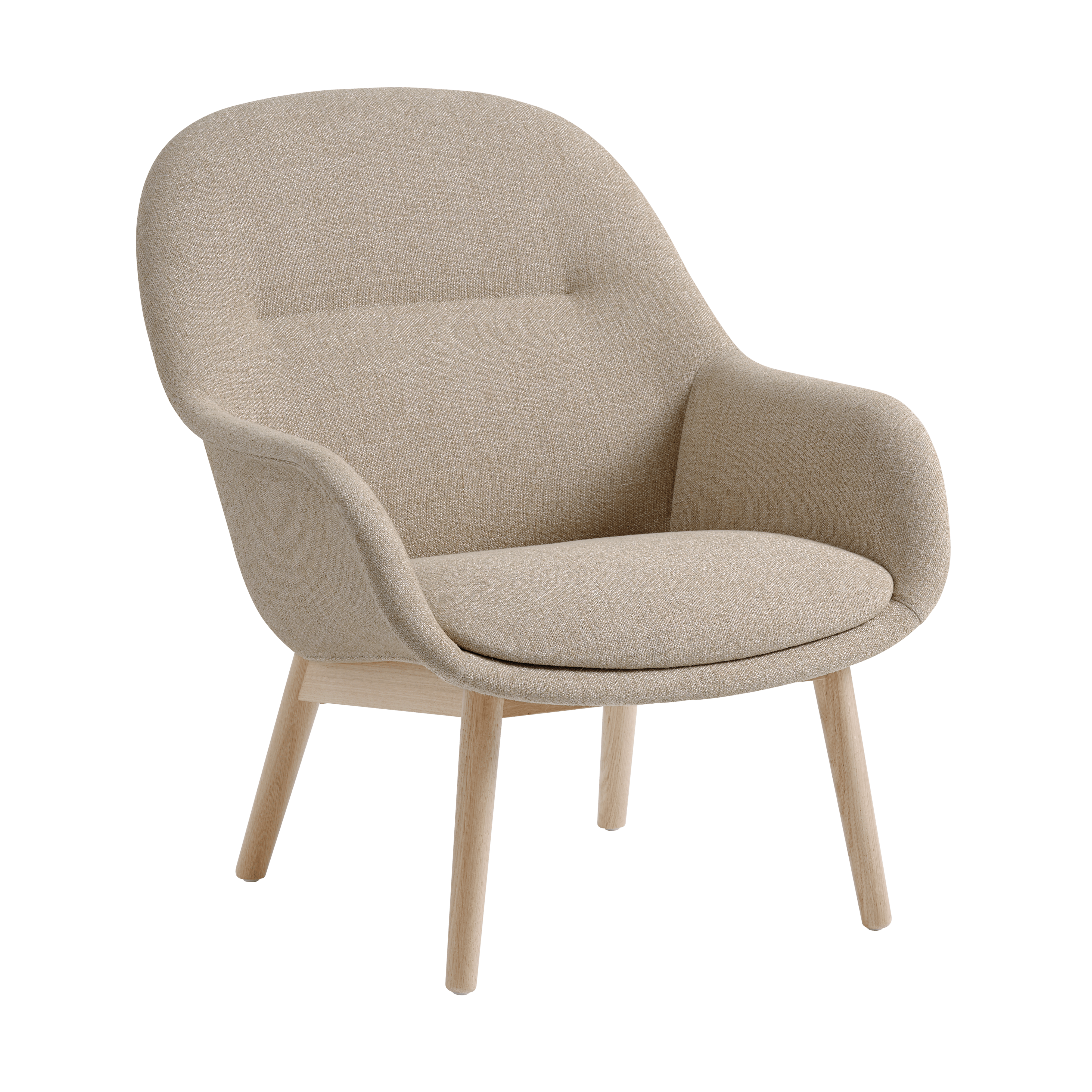 FIBER fauteuil, gepersonaliseerd met een houten basis