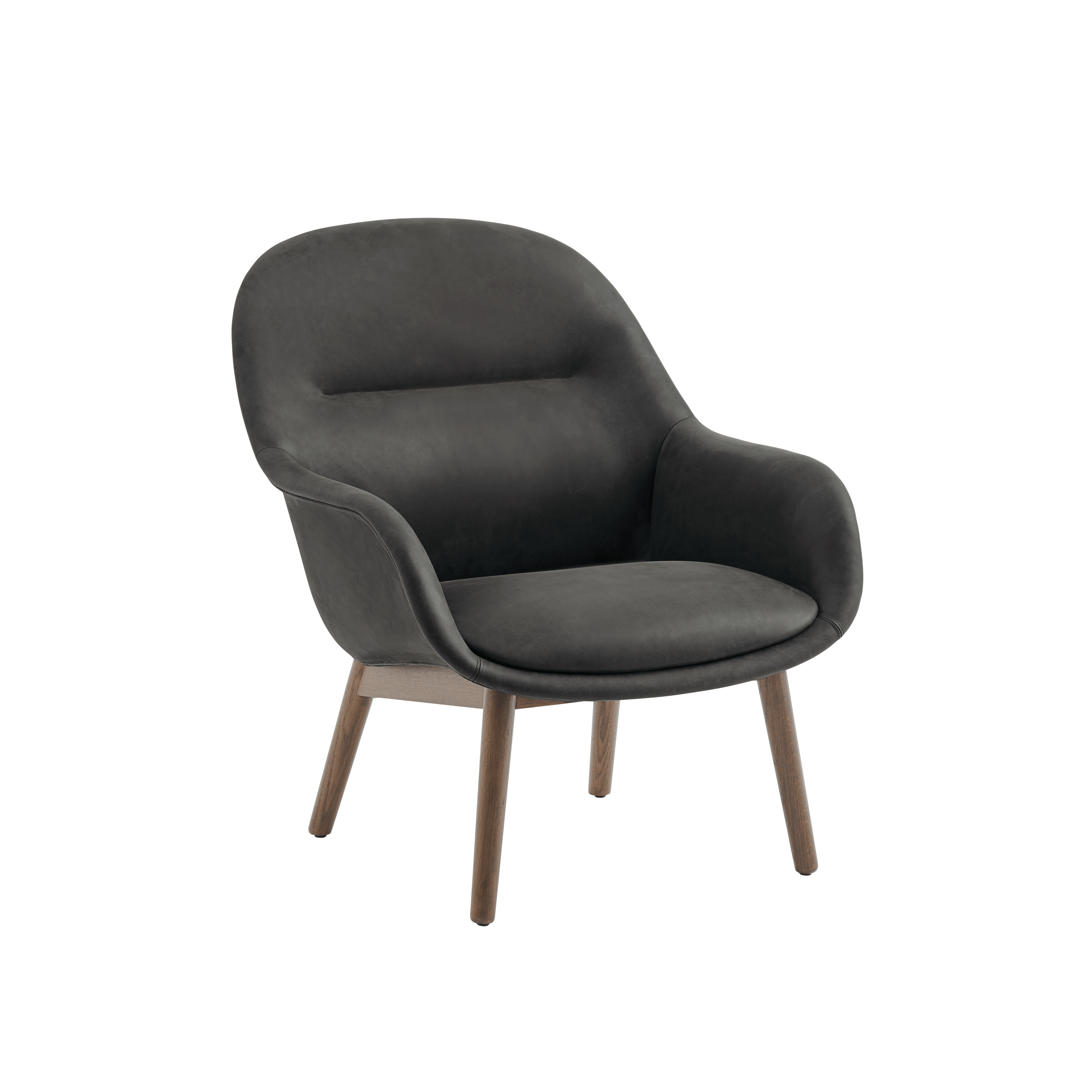 FIBER fauteuil, gepersonaliseerd met een houten basis