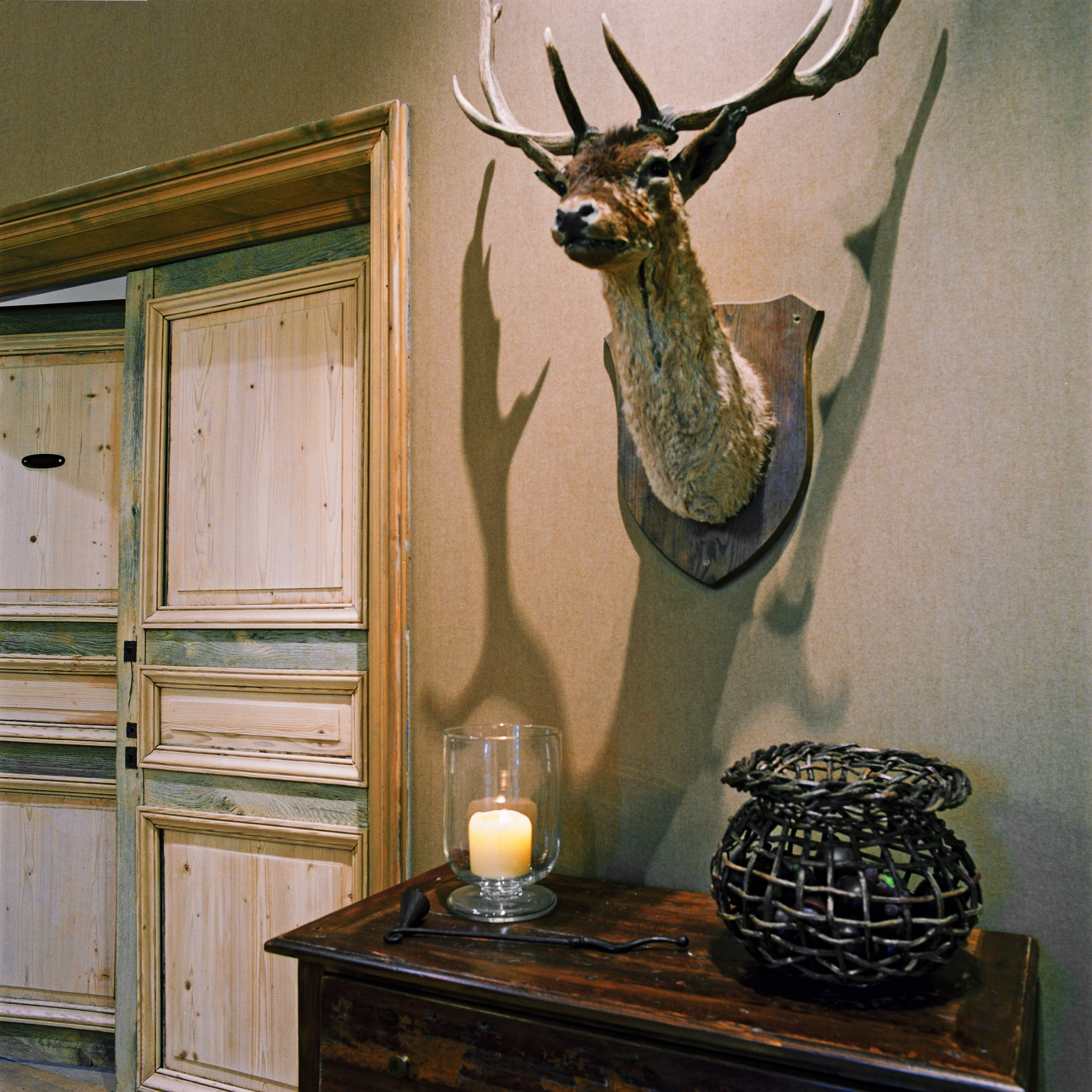 Structuurverf die canvas imiteert LIN groen