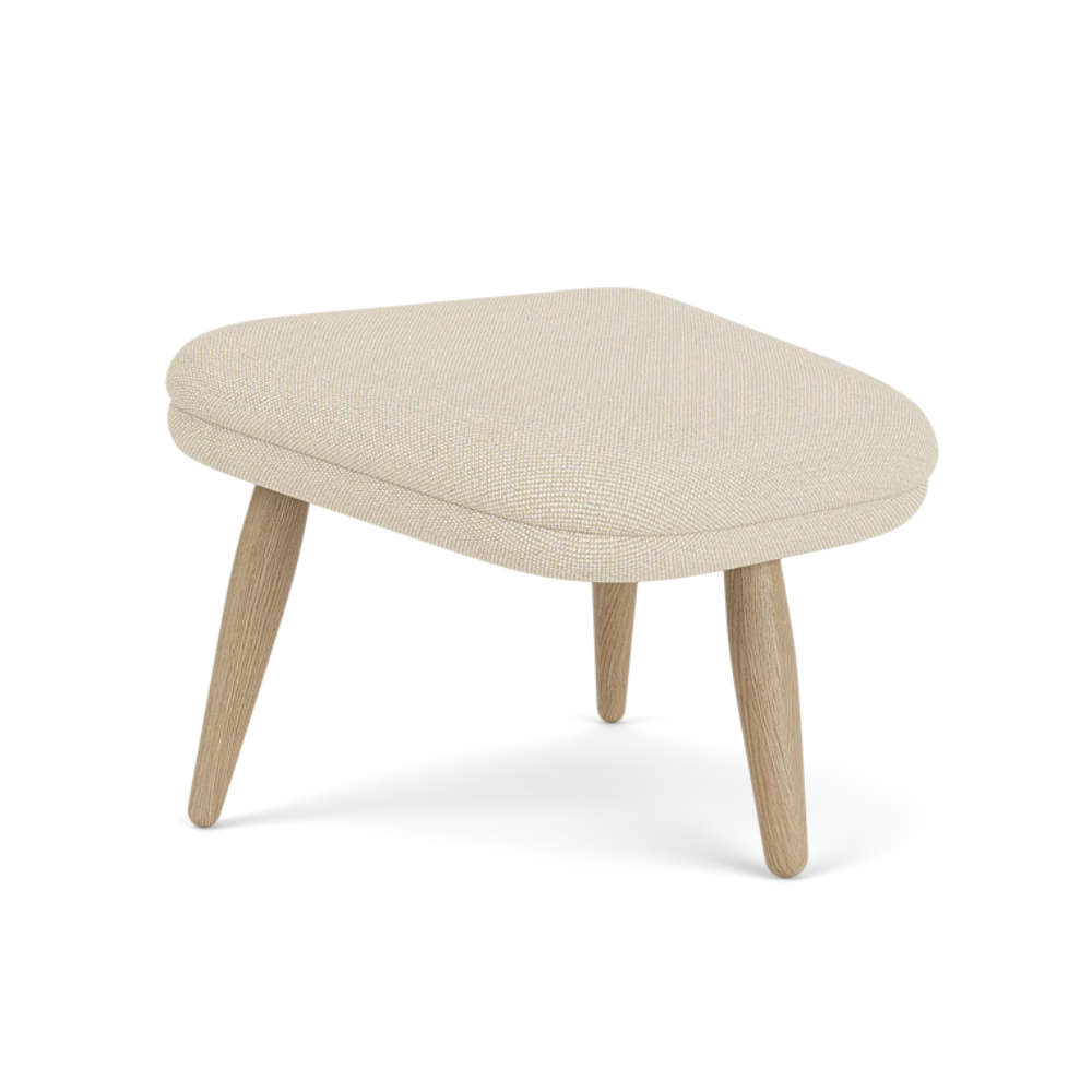 ODA Beige Footrest with Oak Base