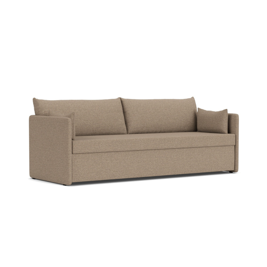 Sofa with sleeping function 3-seater OFFSET brown