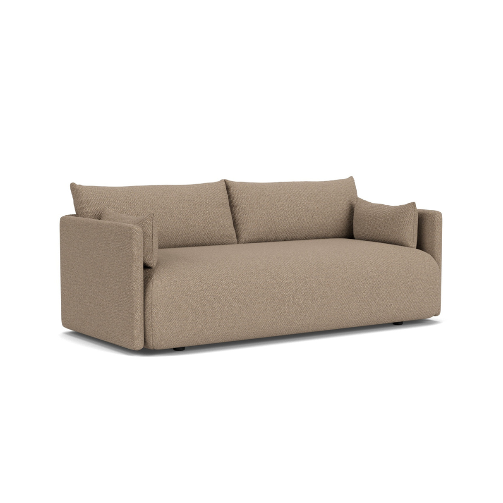 2-seater OFFSET sofa brown