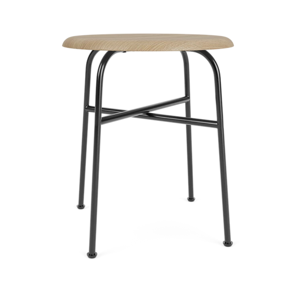 Hocker AFTEROOM aus Eichenholz mit Stahlbasis