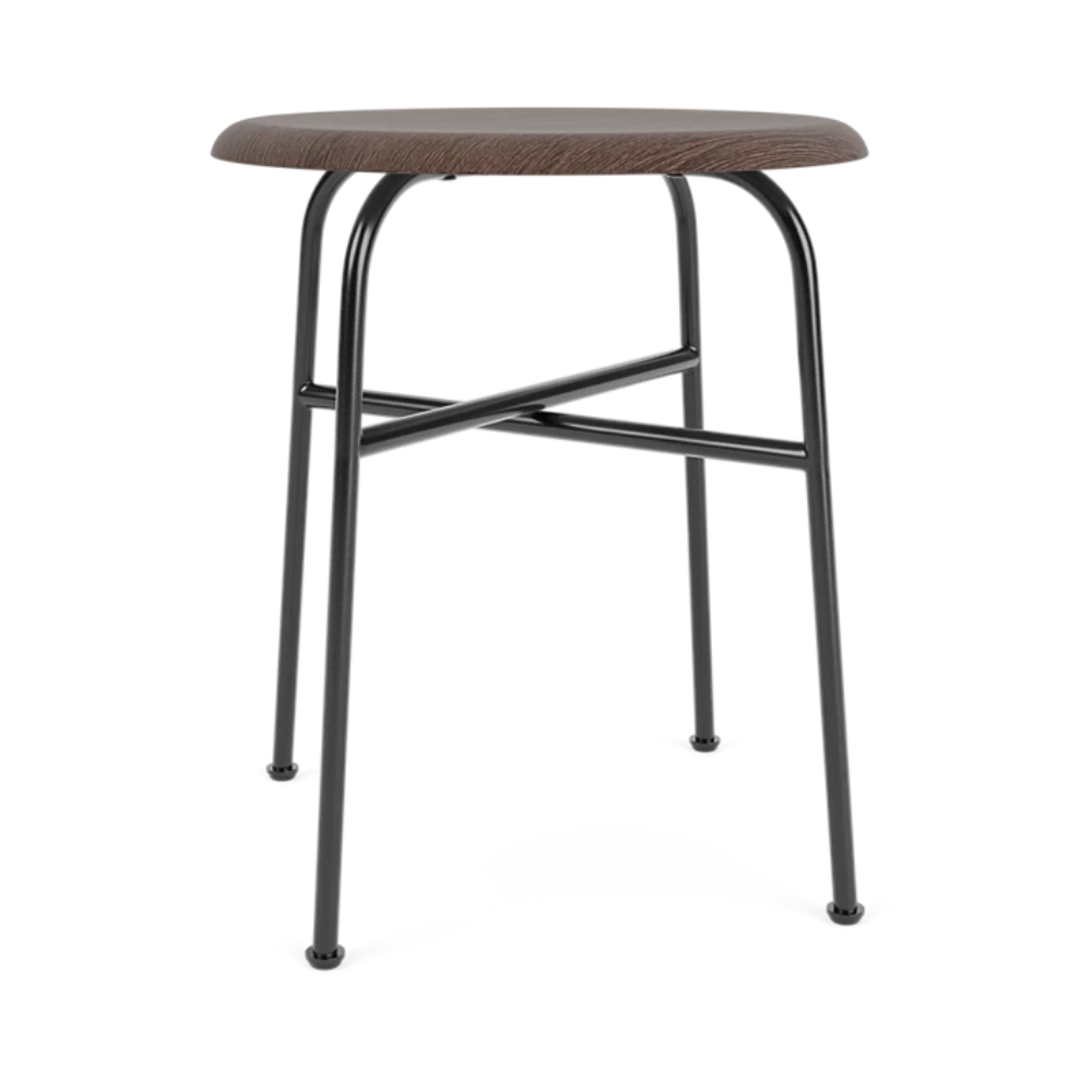 AFTEROOM stool dark oak veneer with steel base