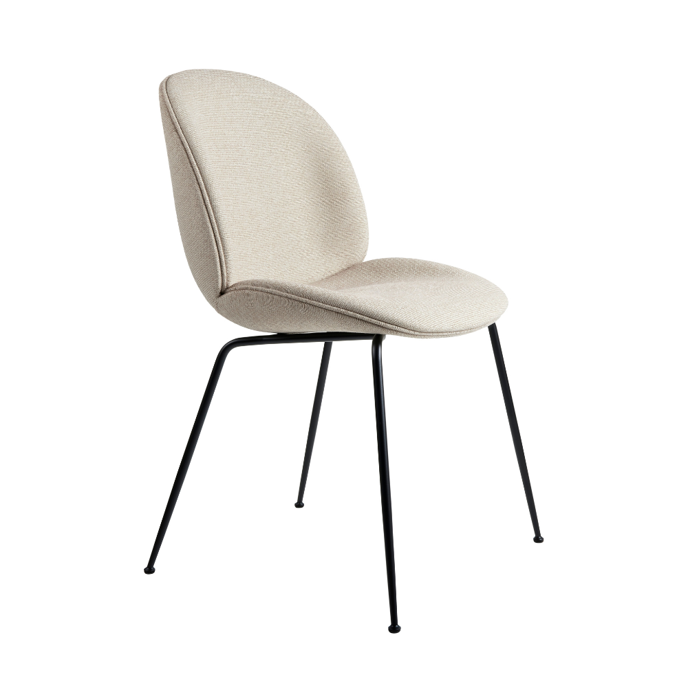 BEETLE Chair beige with black metal base