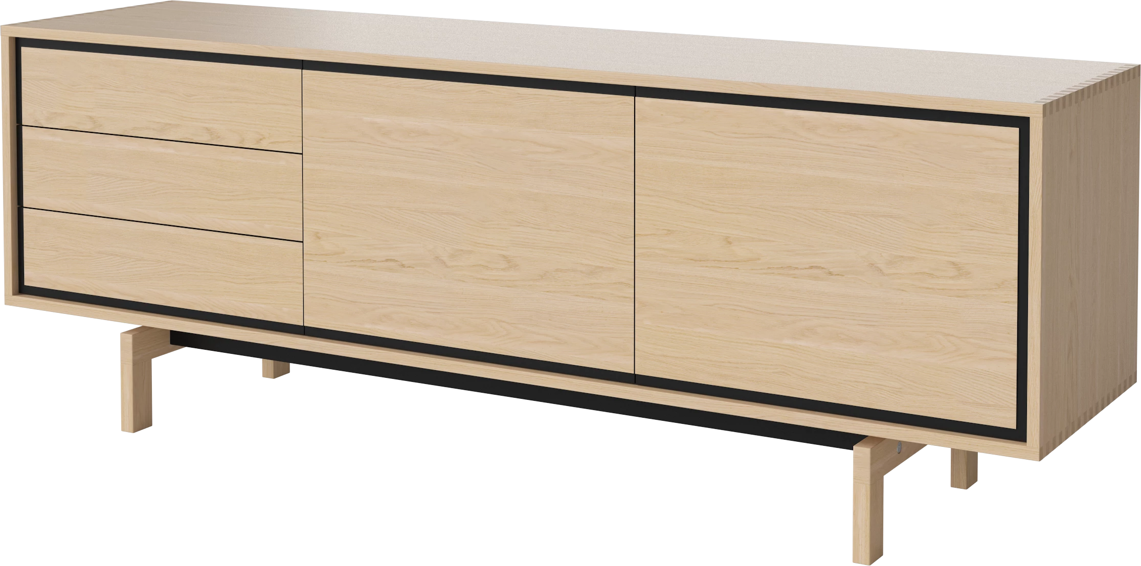 TV-meubel FLOOW gebleekt eikenhout