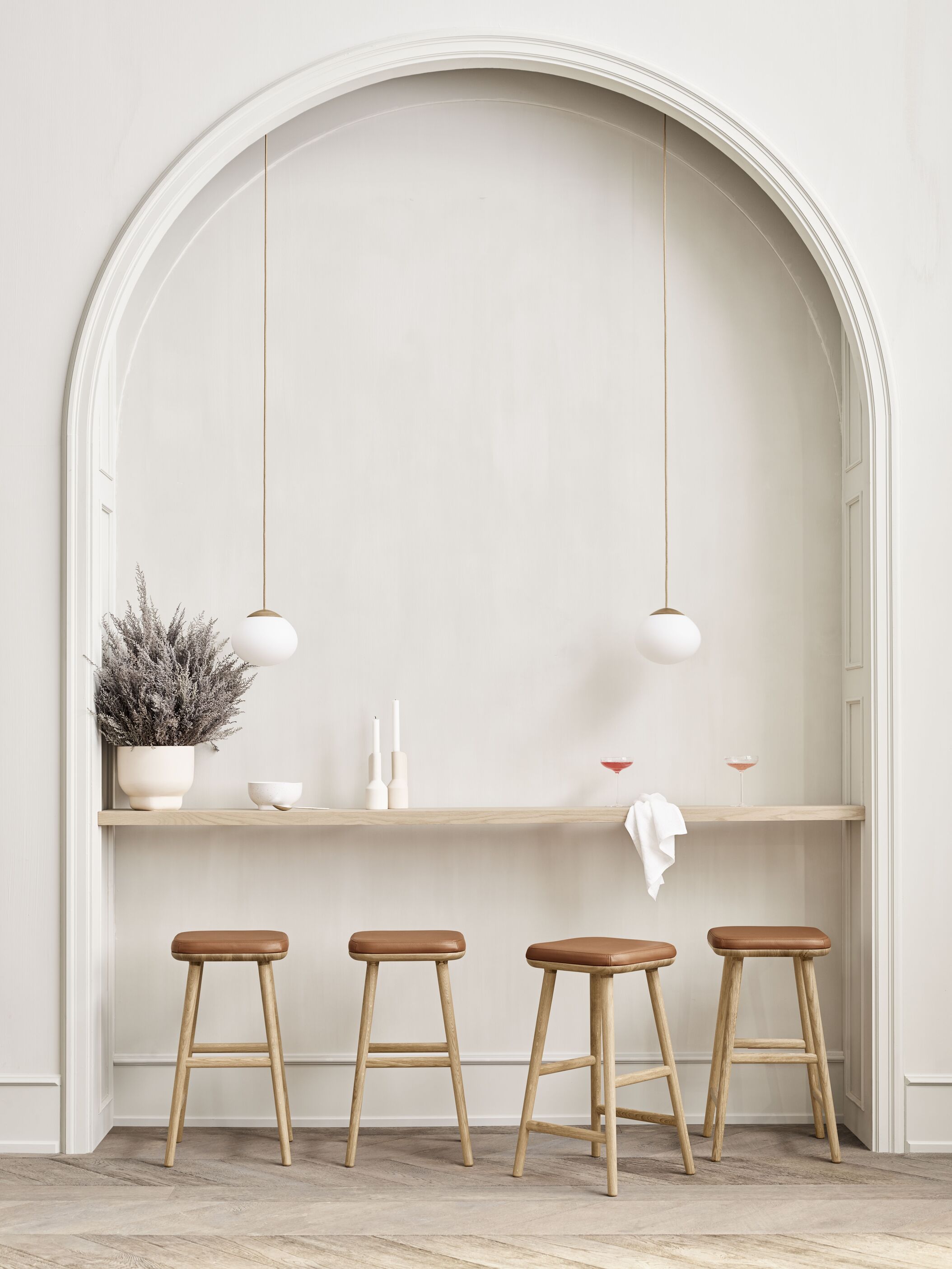 Flor Polstered Hoker Flor Basis Maßnahme Belled Eiche Holz