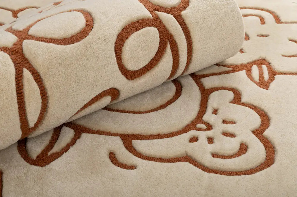 Vloerkleed FLORENCE beige met bruin