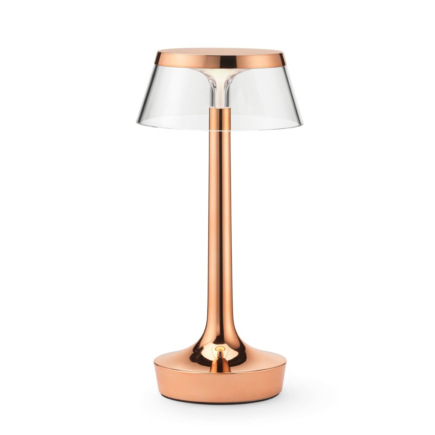 Portable Lamp BON JOUR UNPLUGGED copper with transparent shade