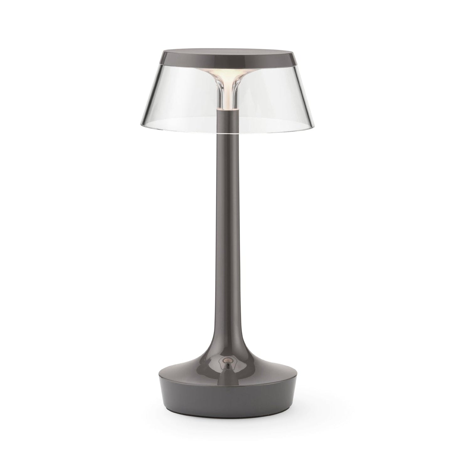 Draagbare lamp BON JOUR UNPLUGGED grijs met transparante kap