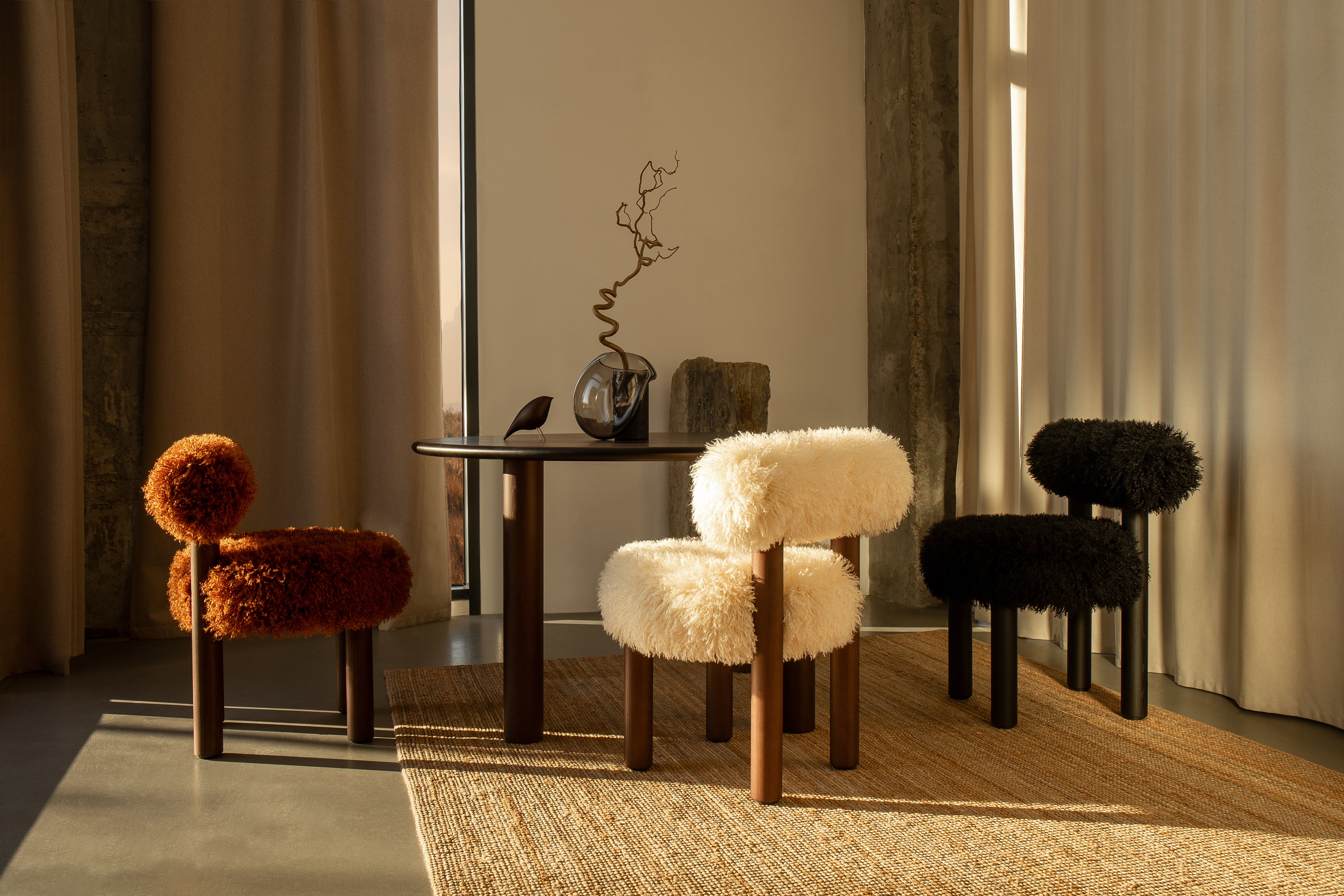 Stuhl GROPIUS CS2 - FLUFFY EDITION Kunstfell