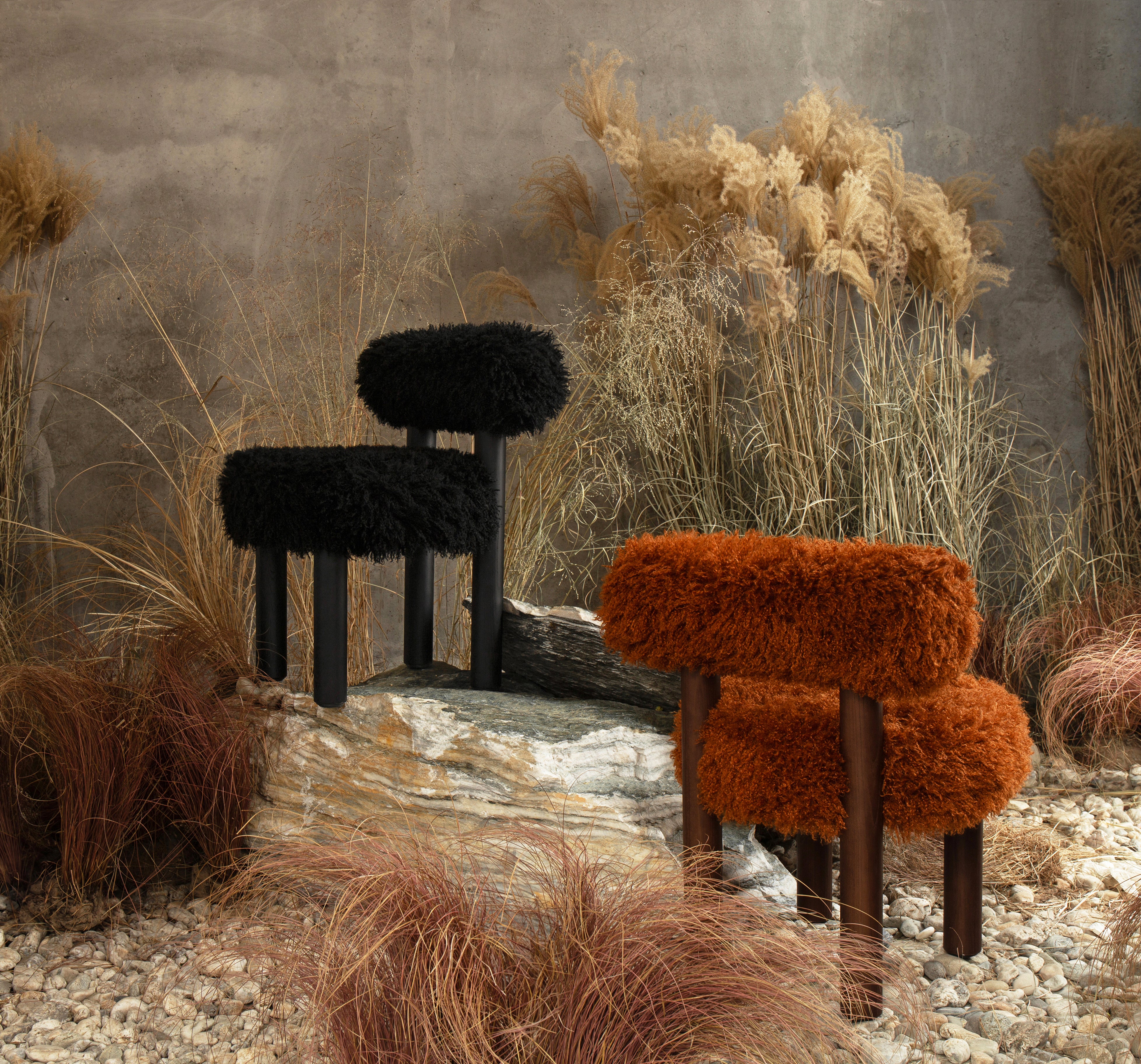 Stuhl GROPIUS CS2 - FLUFFY EDITION Kunstfell