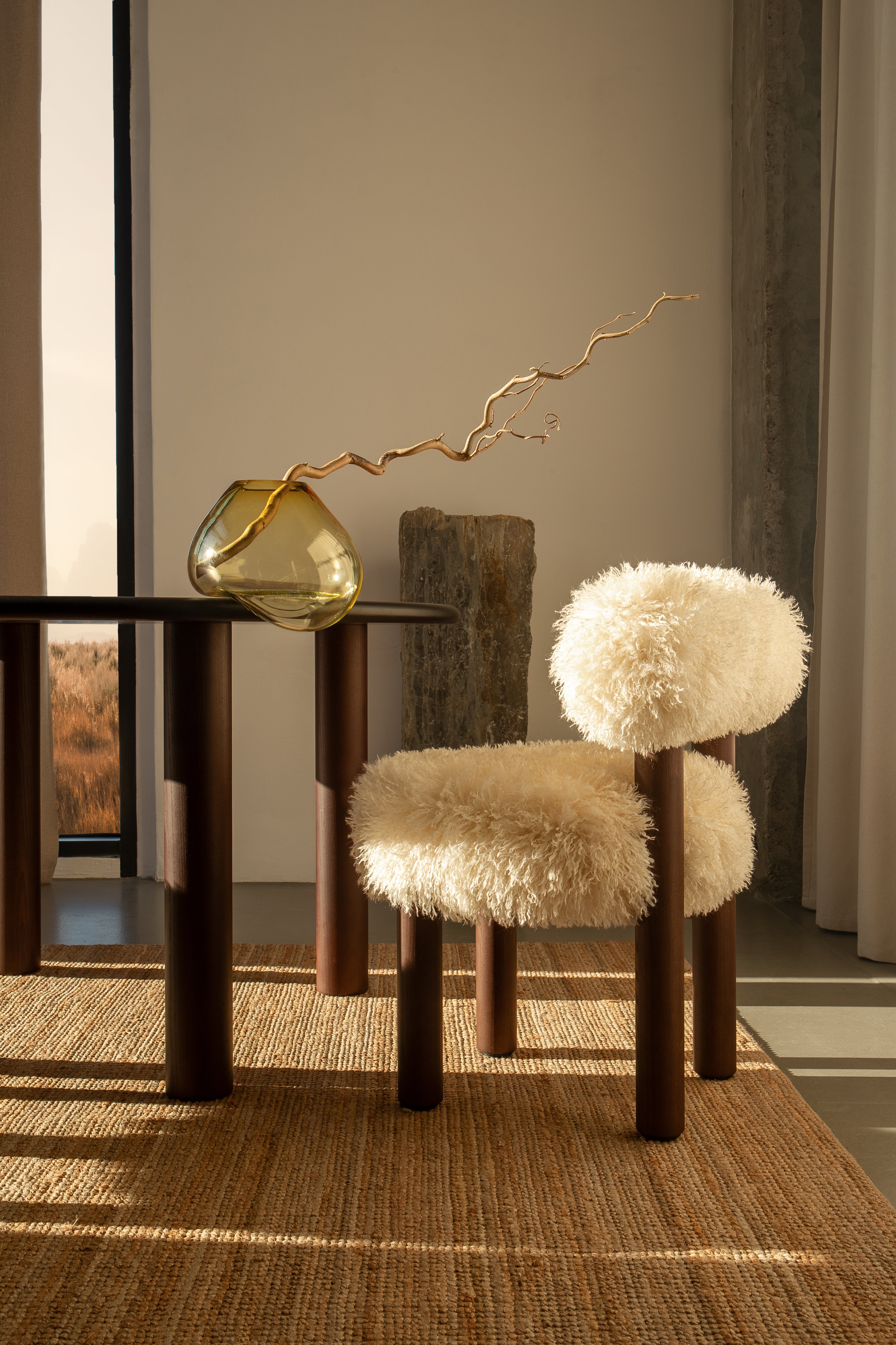 Stuhl GROPIUS CS2 - FLUFFY EDITION Kunstfell