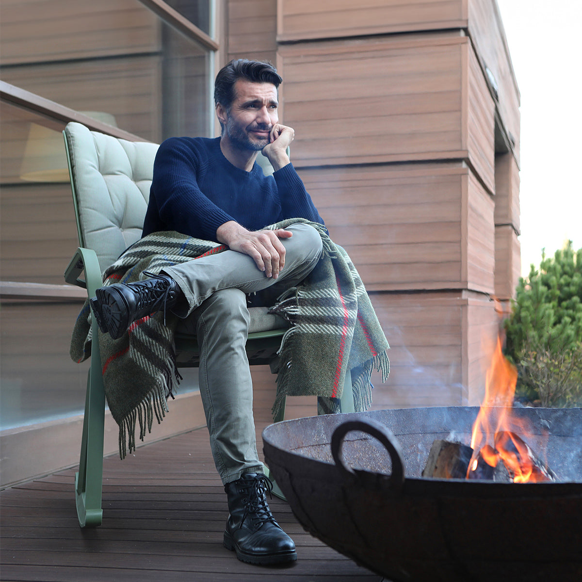 Buitenfauteuil FOLIO agave groen