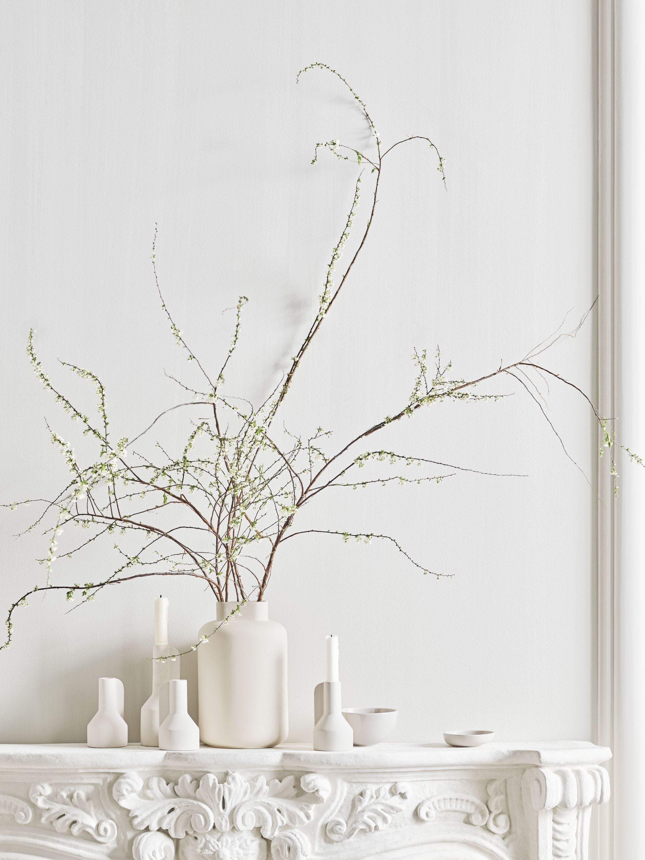 Kaarsenhouder FALDA crème