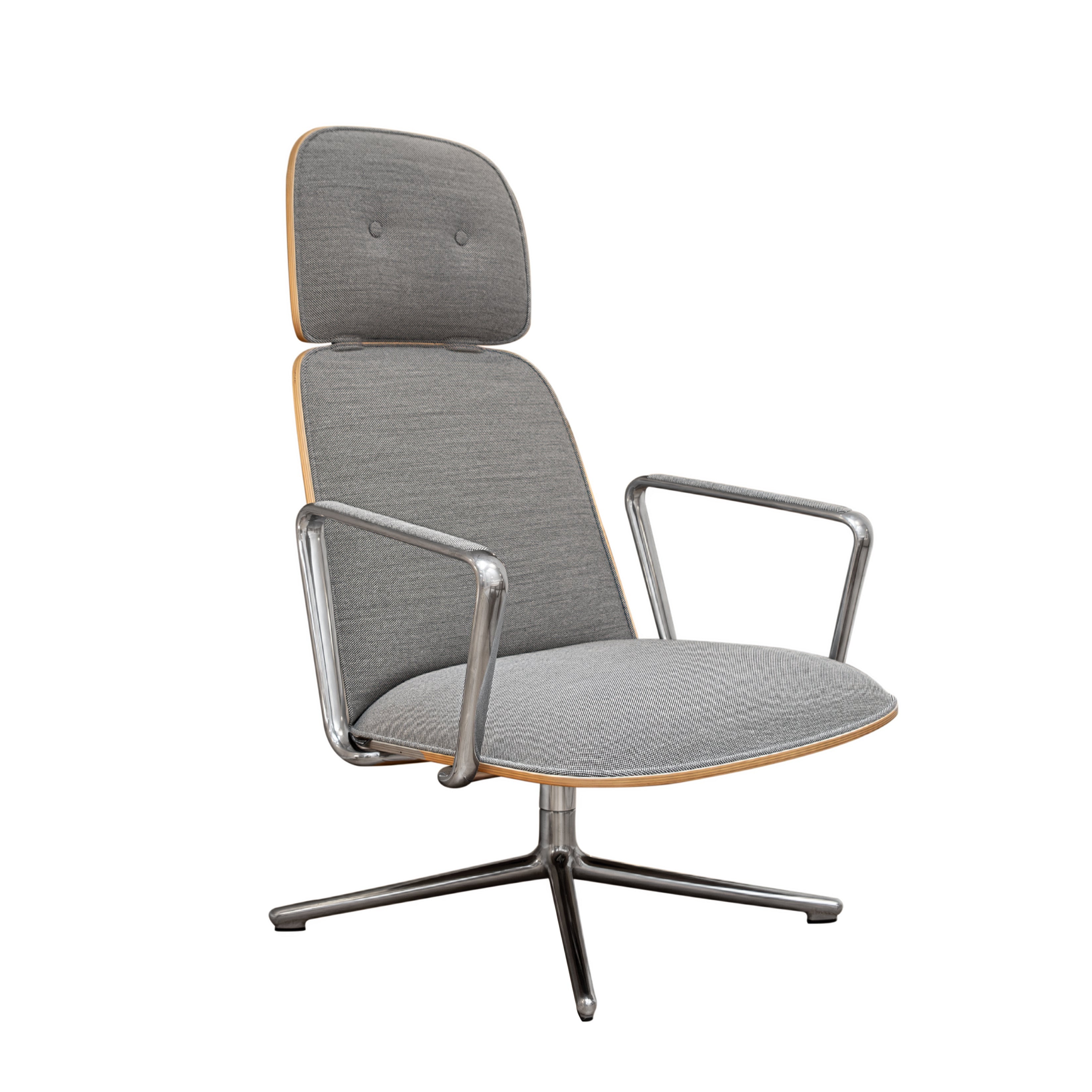 PAD HIGH SWIVEL Armchair with Aluminum Base - Display Model
