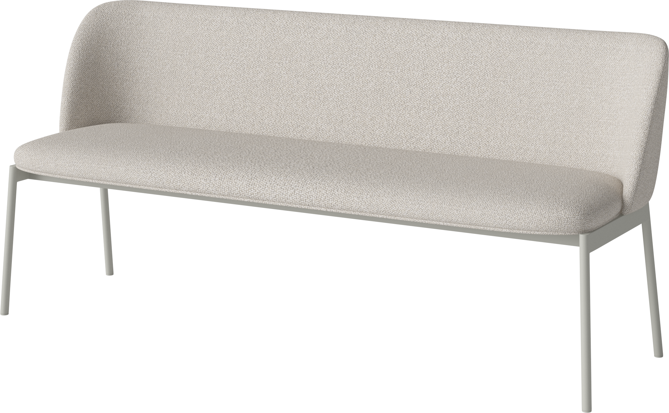 Sofa 2,5-zits gestoffeerd FRANK grijs stalen onderstel