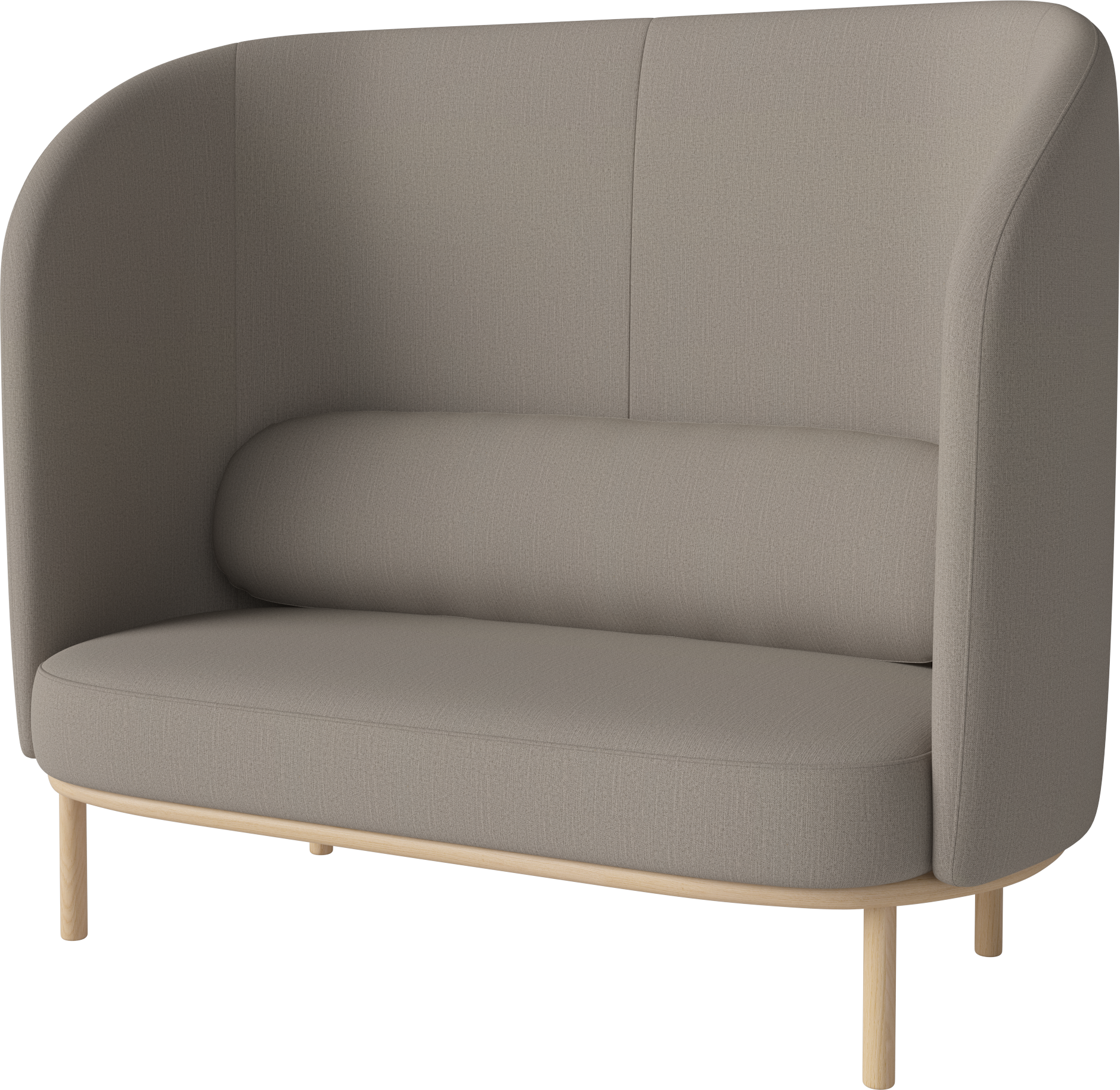 Sofa 2-zits FUUGA NESTING basis van gebleekt eikenhout