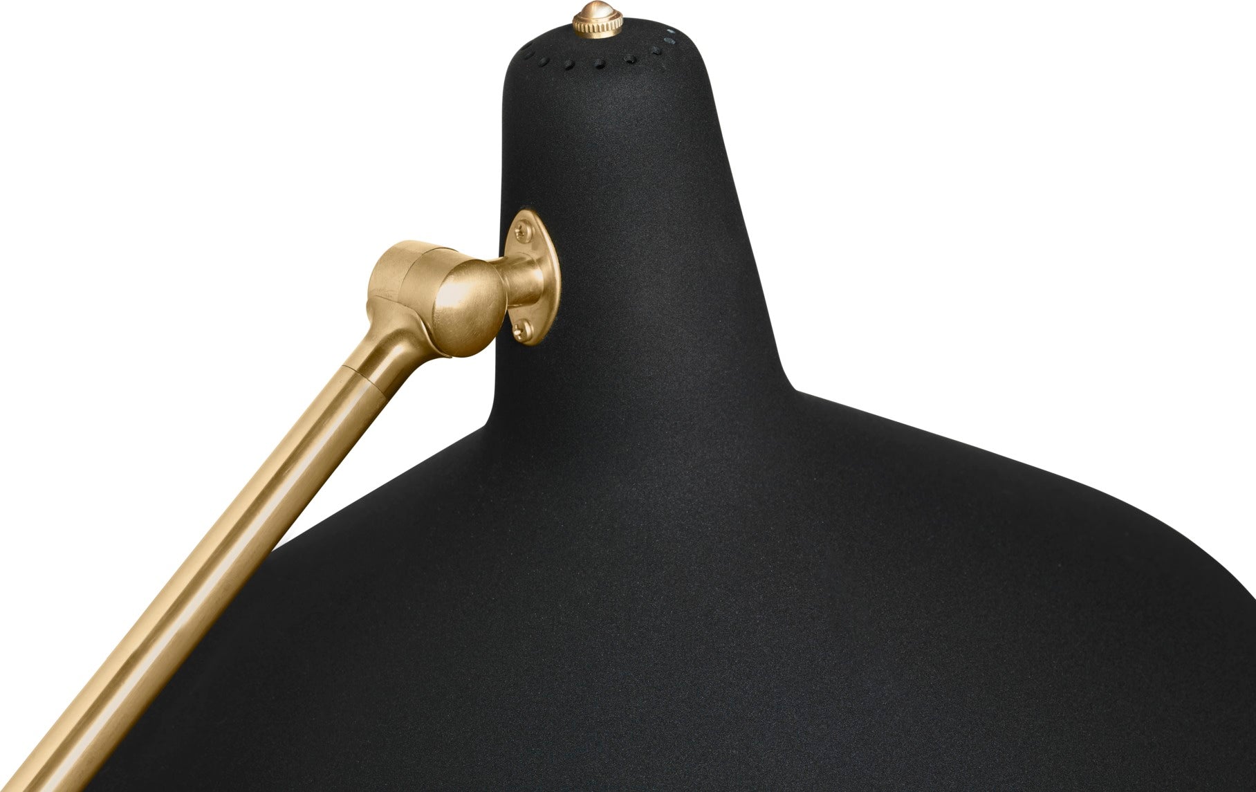 G-10 Brass Floor Reading Lamp with Black