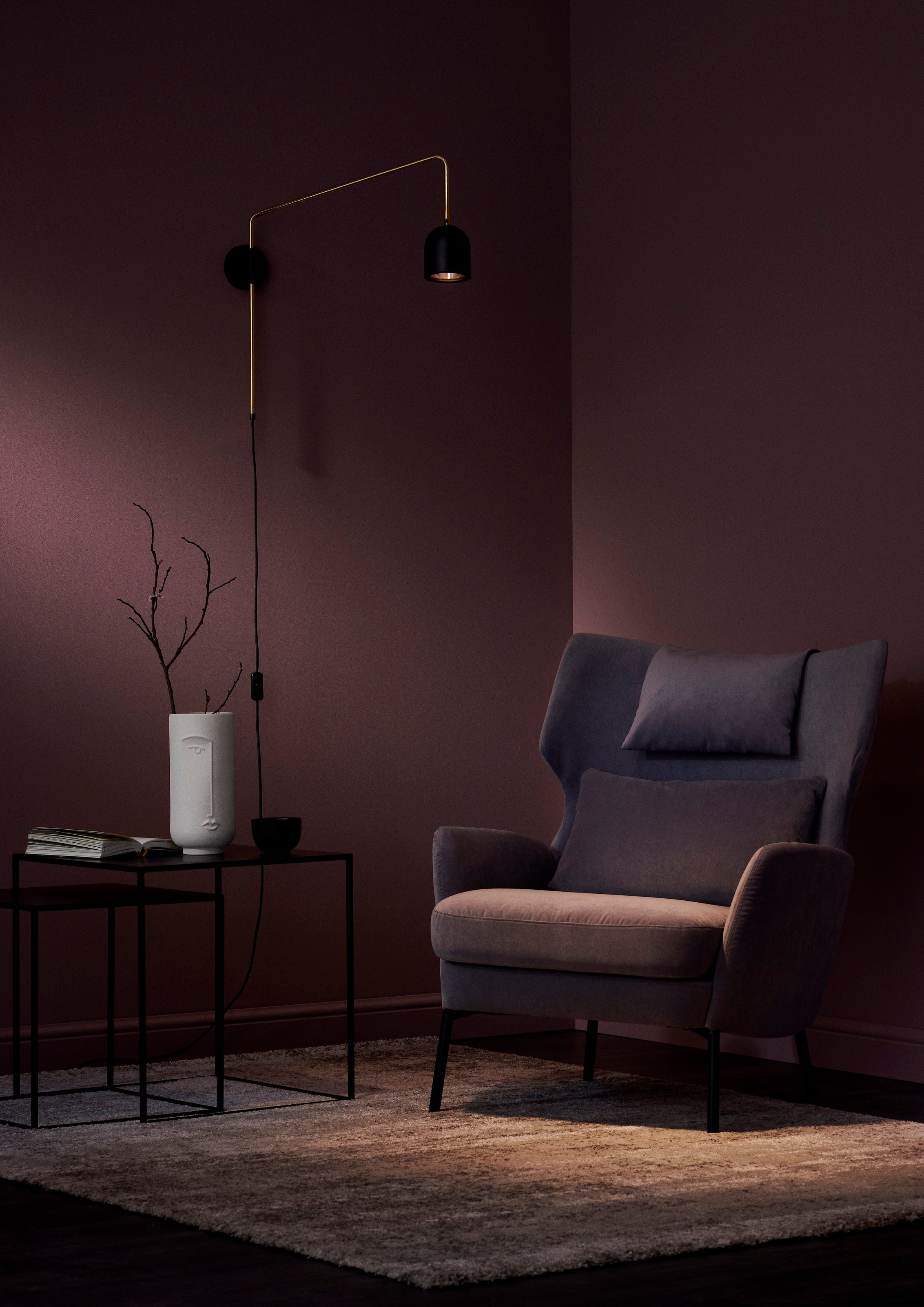 Wandlamp GASPAR zwart