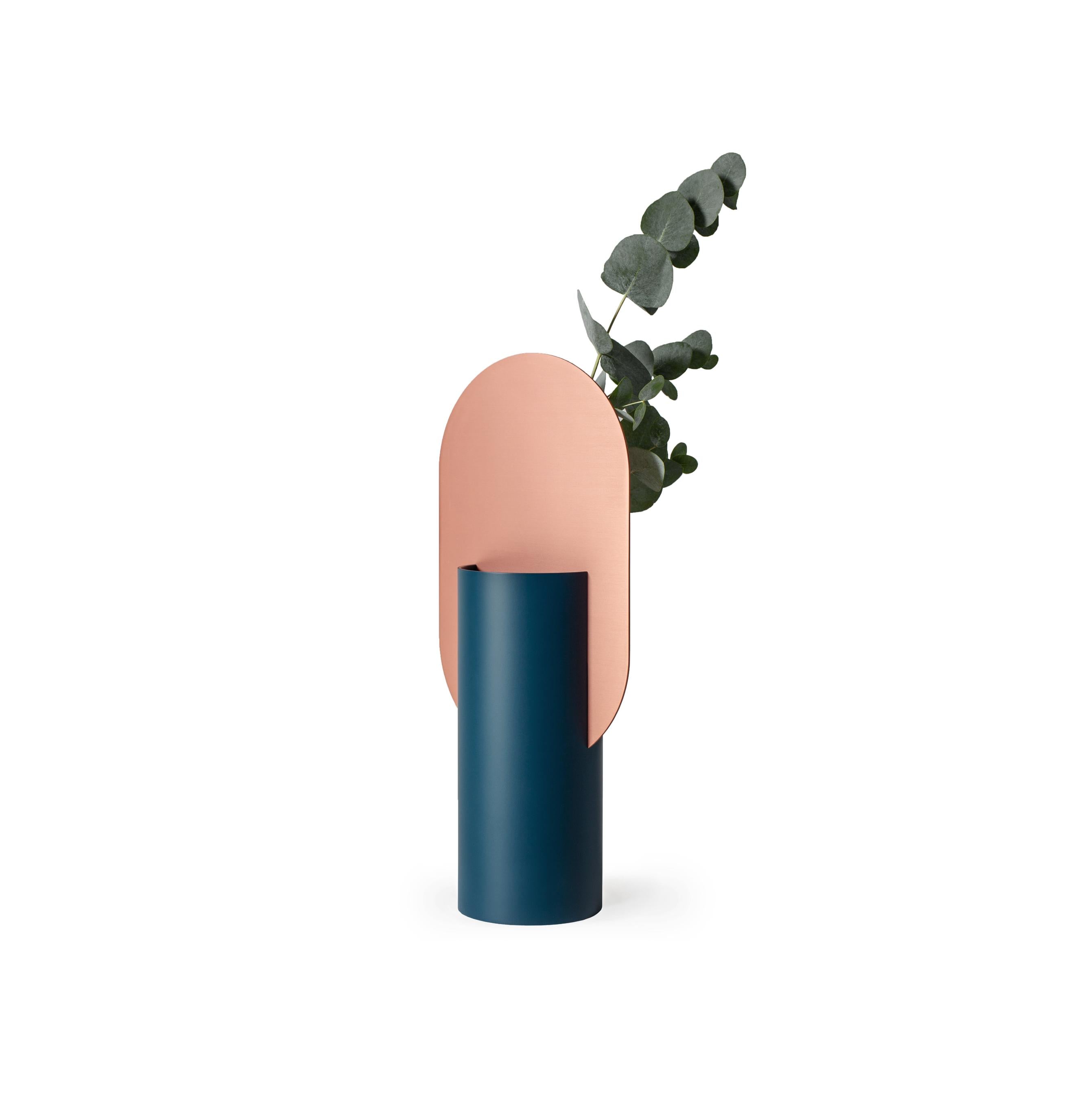 Vaas GENKE blauw met koper