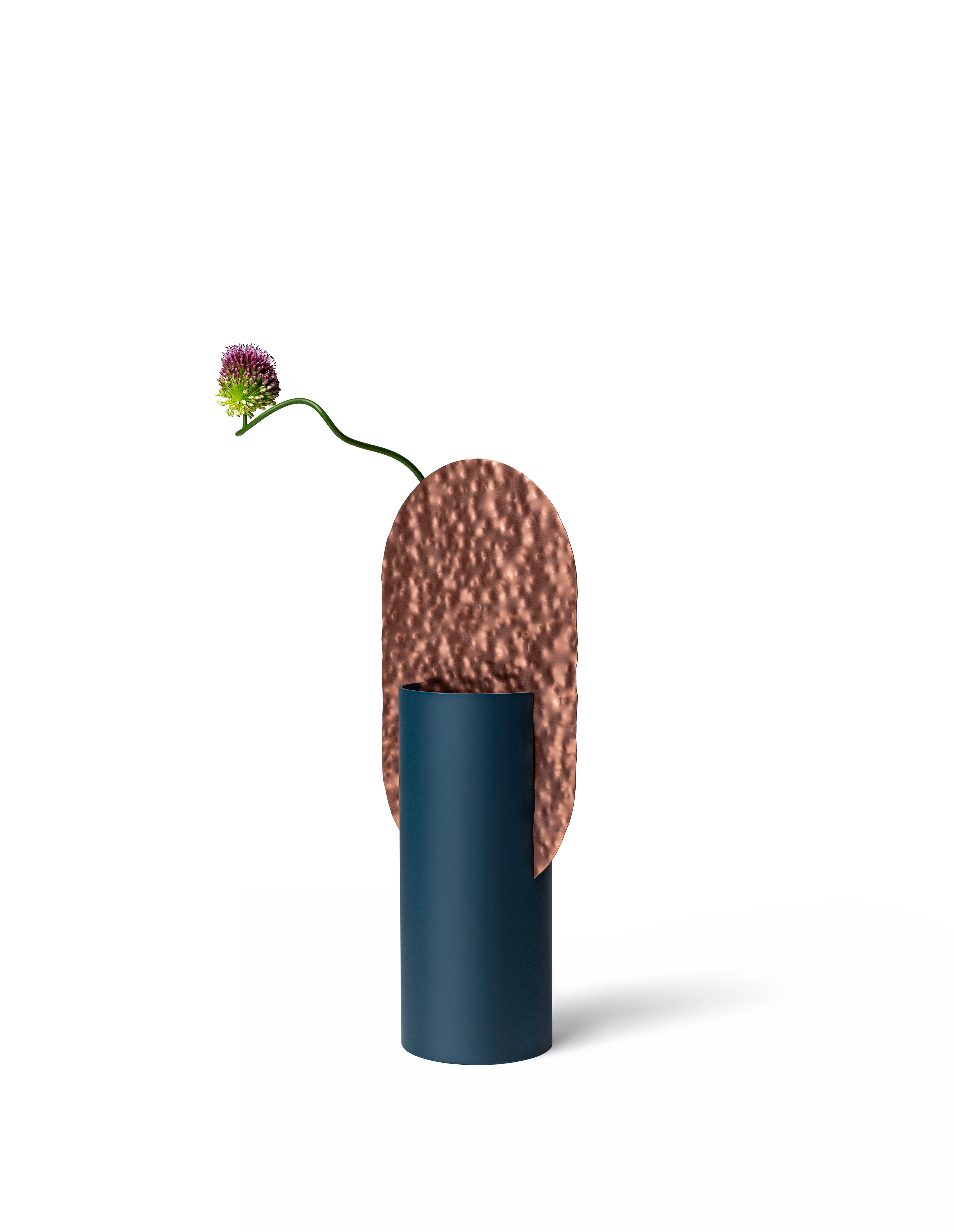 GENKE Vase - NUMBERED EDITION cobalt blue with copper