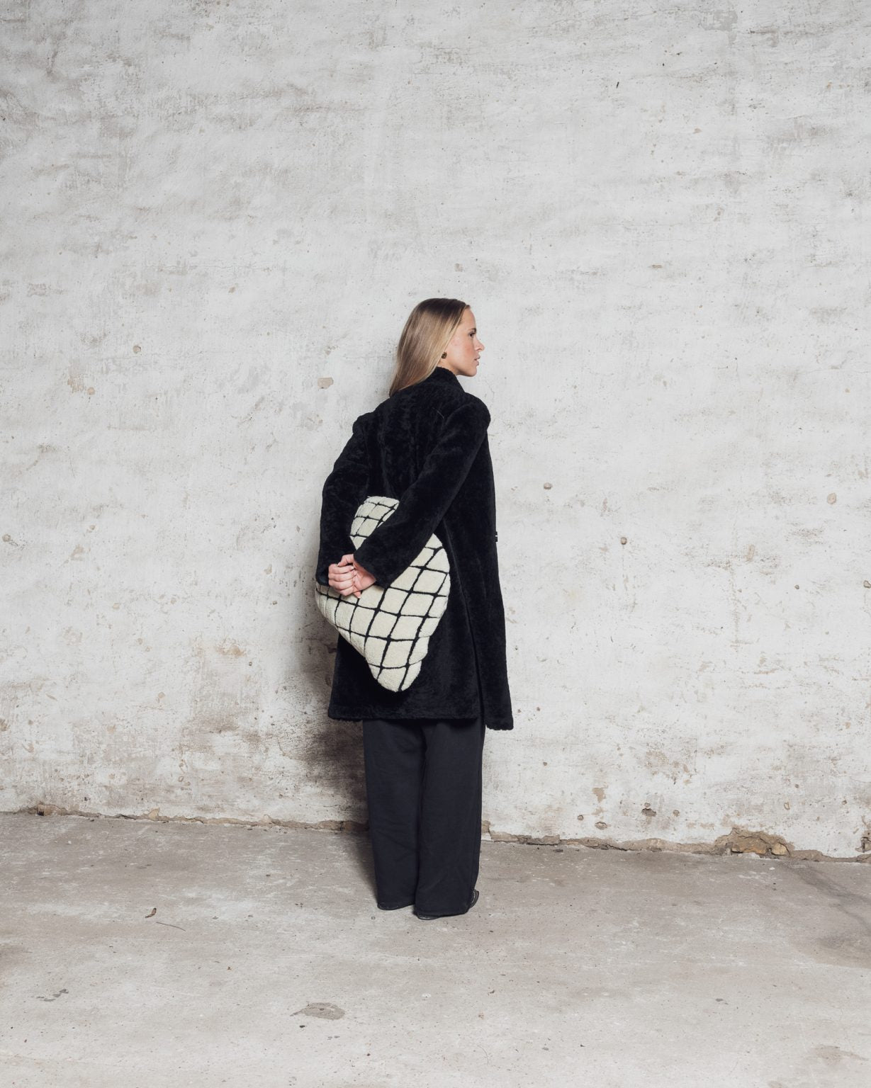 Decorative Pillow GRID Broken White