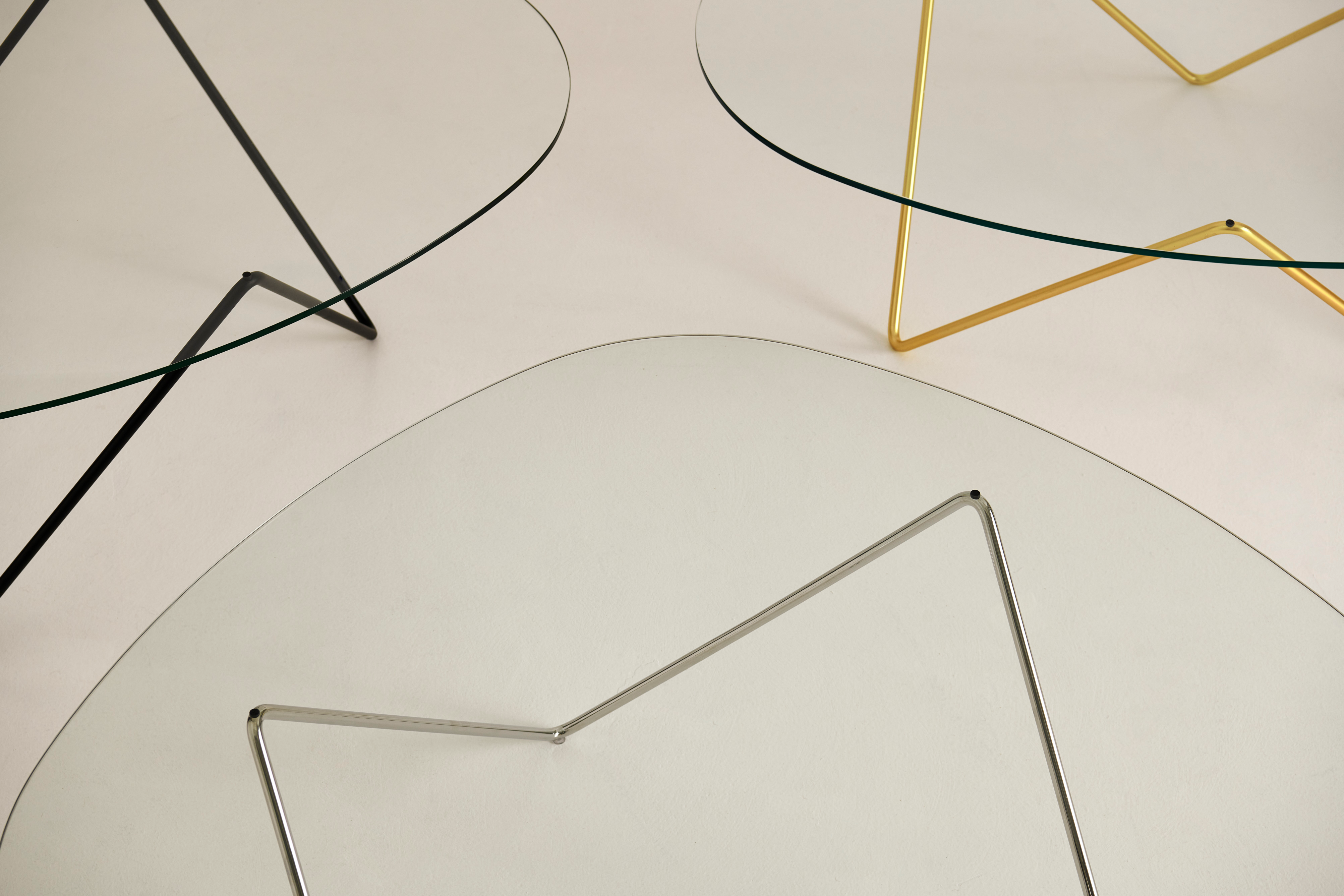 Kaffeetisch PEDRERA braunes Glas mit verchromtem Gestell