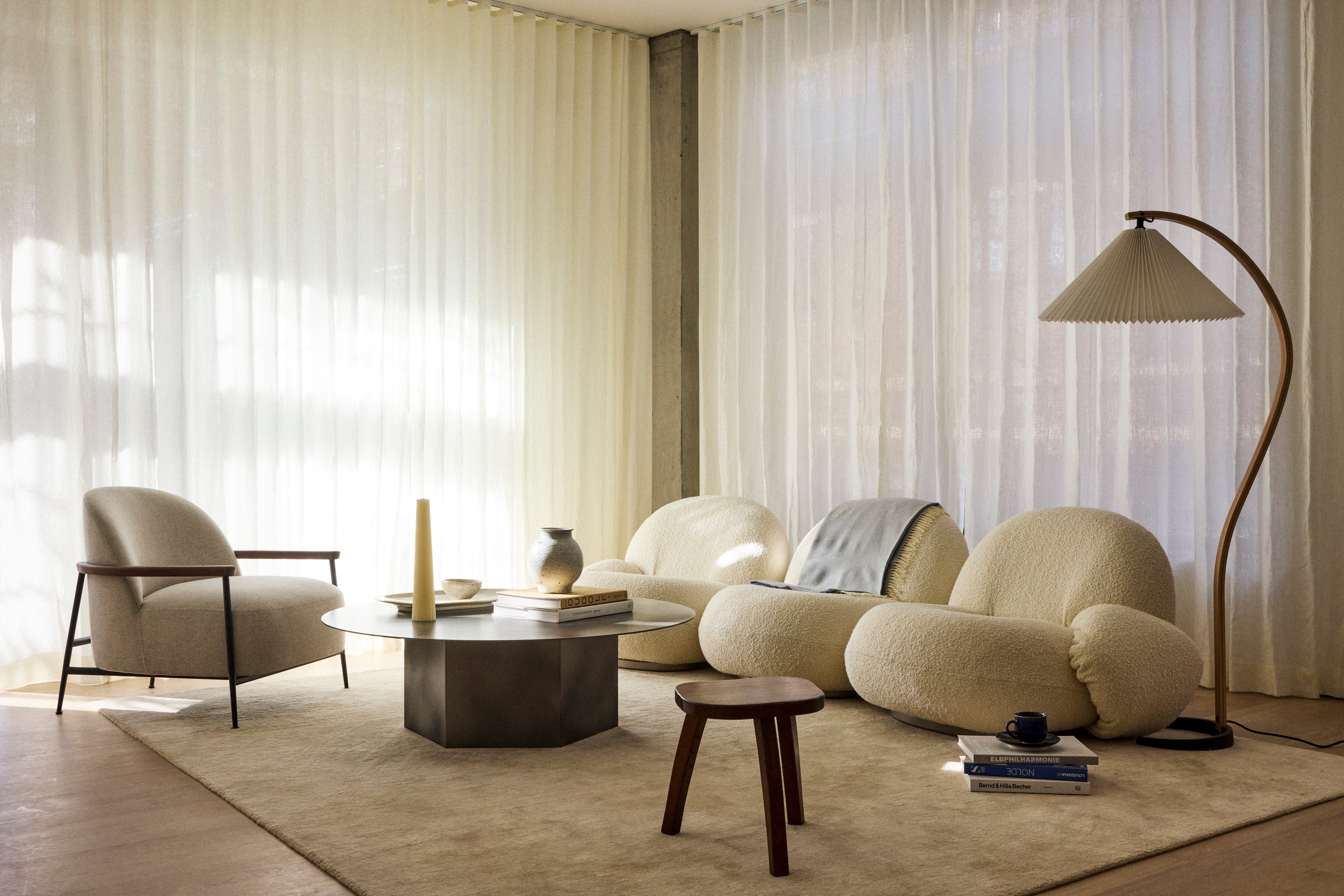 Teppich GUBI lila mit langem Flor