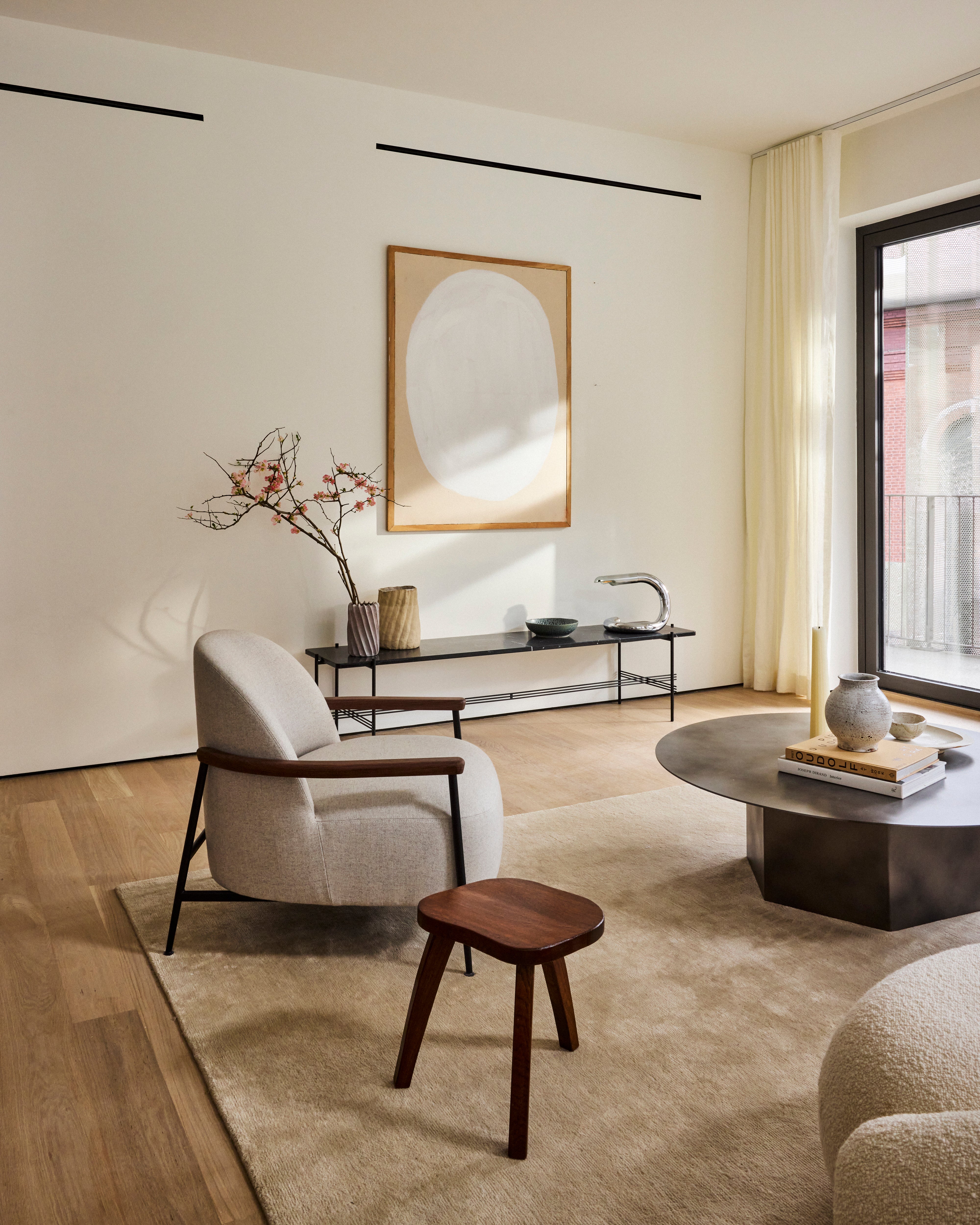 Konsola TS travertijn met gouden basis