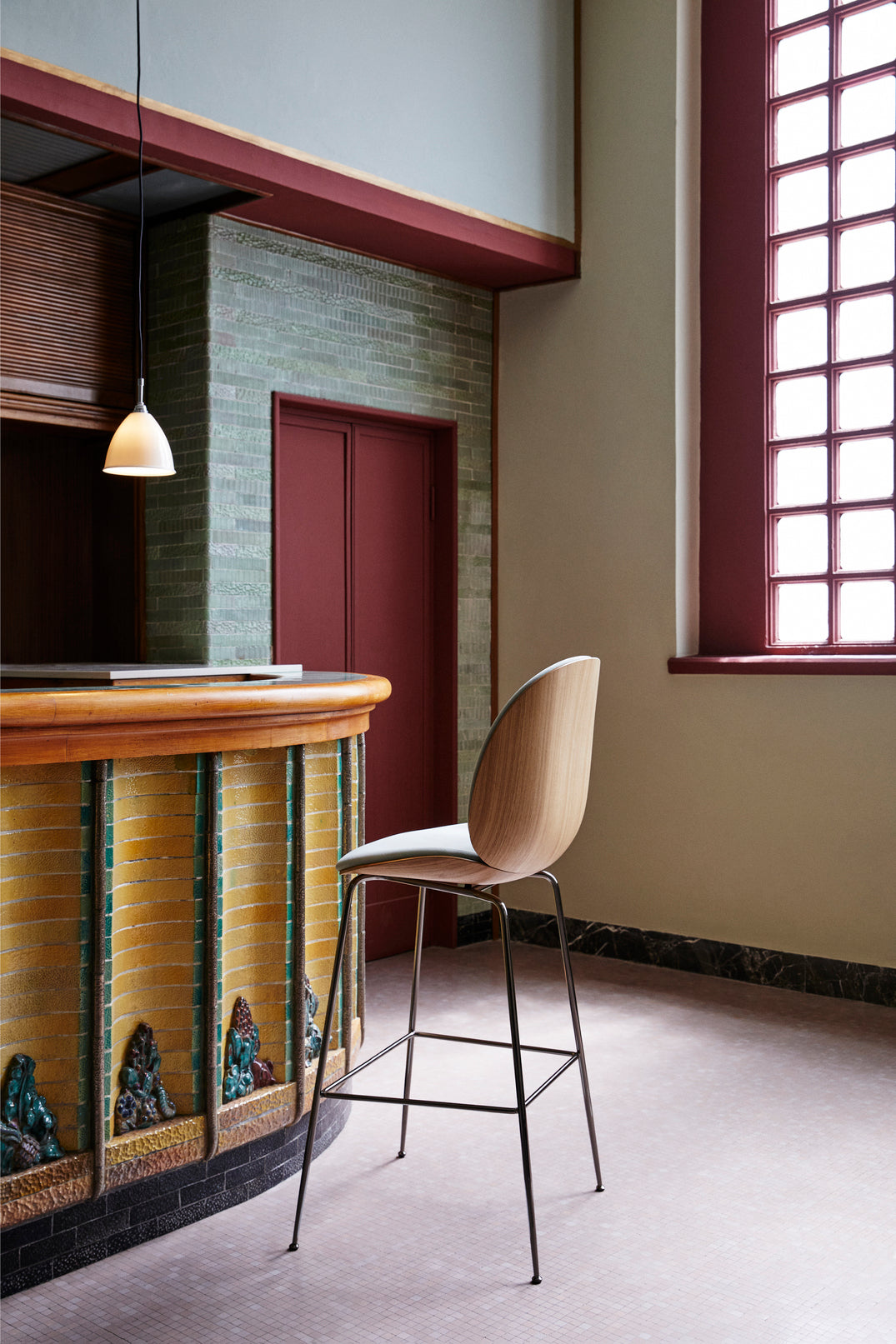 Hanglamp BESTLITE BL9 messing met crèmekleurige kap