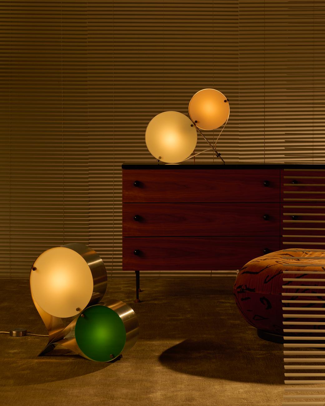 COPPIA Tischleuchte Creme mit Olive