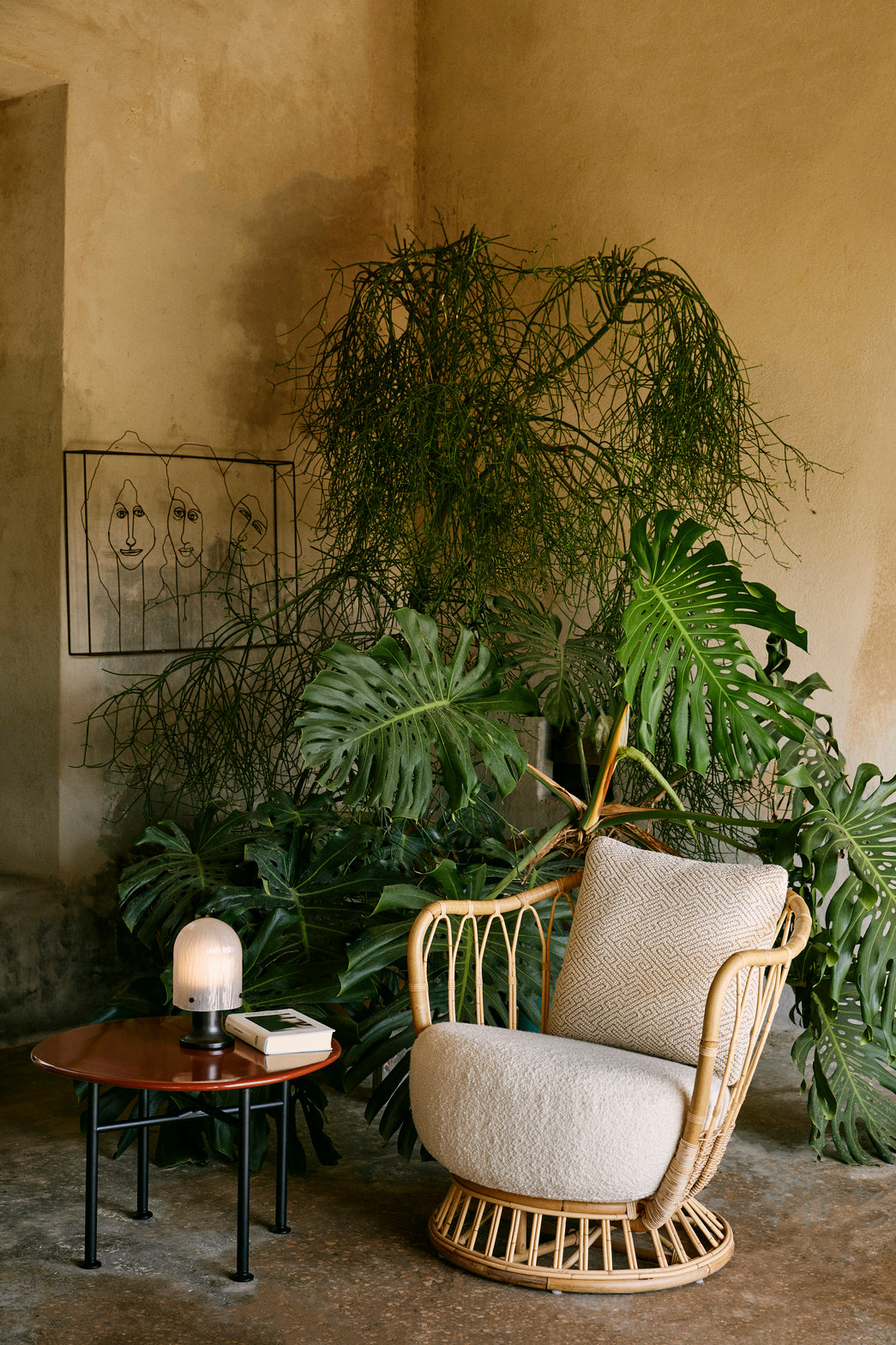 Kaffeetisch CARMEL bordeaux Keramik