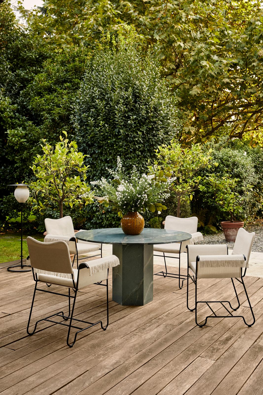 Ronde tuin tafel EPIC groene kwartsiet