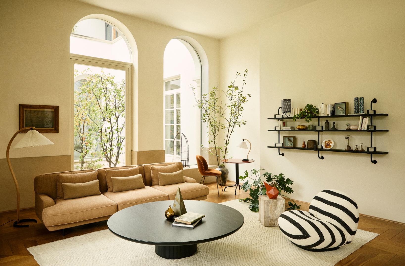 Zwarte MOON salontafel van eikenfineer