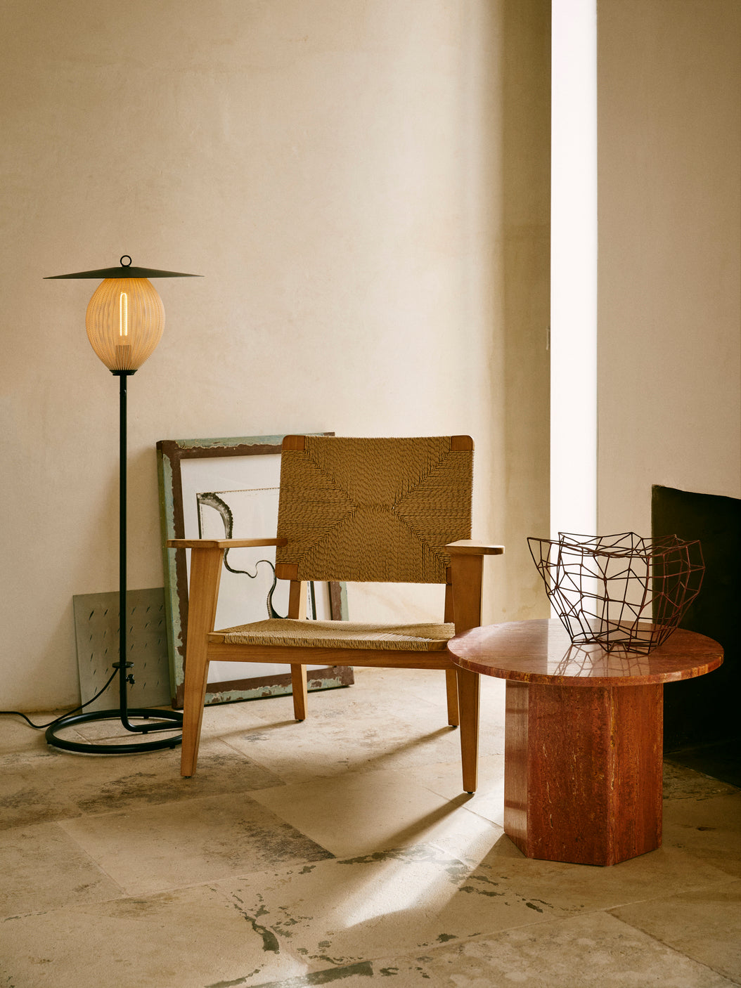 Outdoor floor lamp SATELLITE white