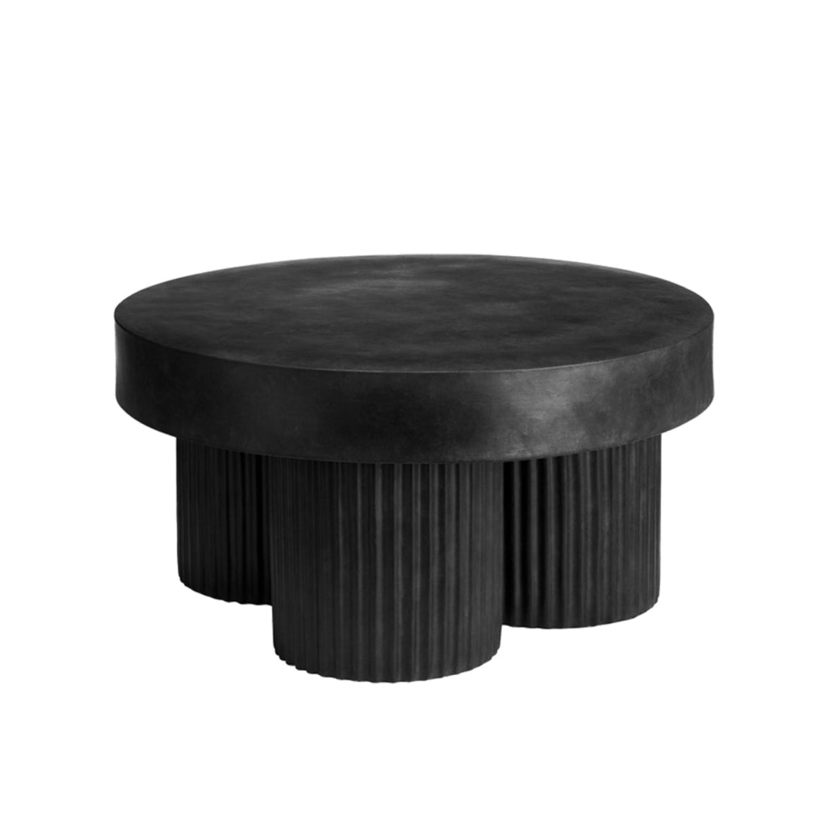 Ronde bijzettafel GEAR zwart beton