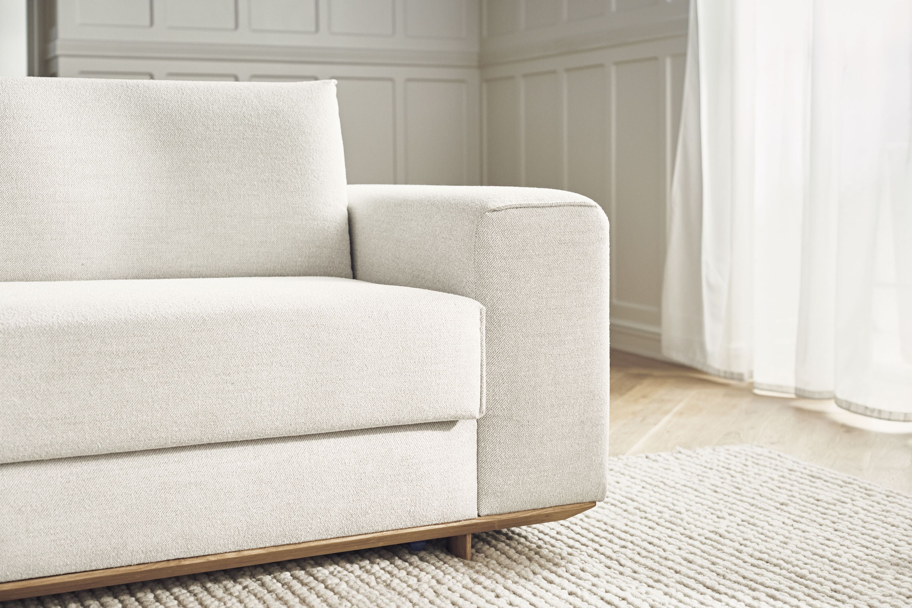 Gelöste 3-Sitzer-Sofa-Basis aus Eichenholz