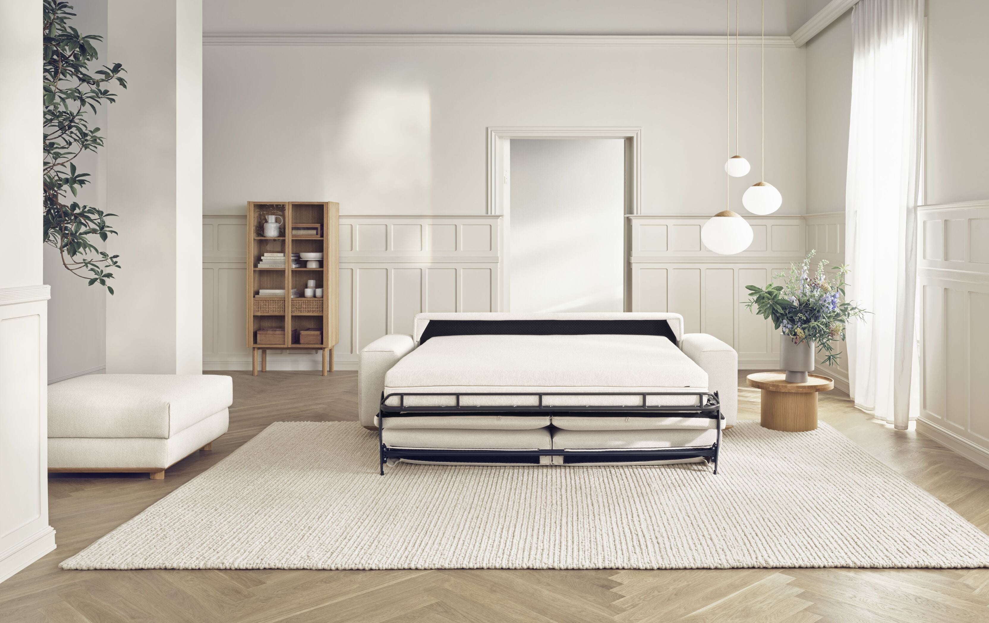 Gelöste 3-Sitzer-Sofa-Basis aus Eichenholz