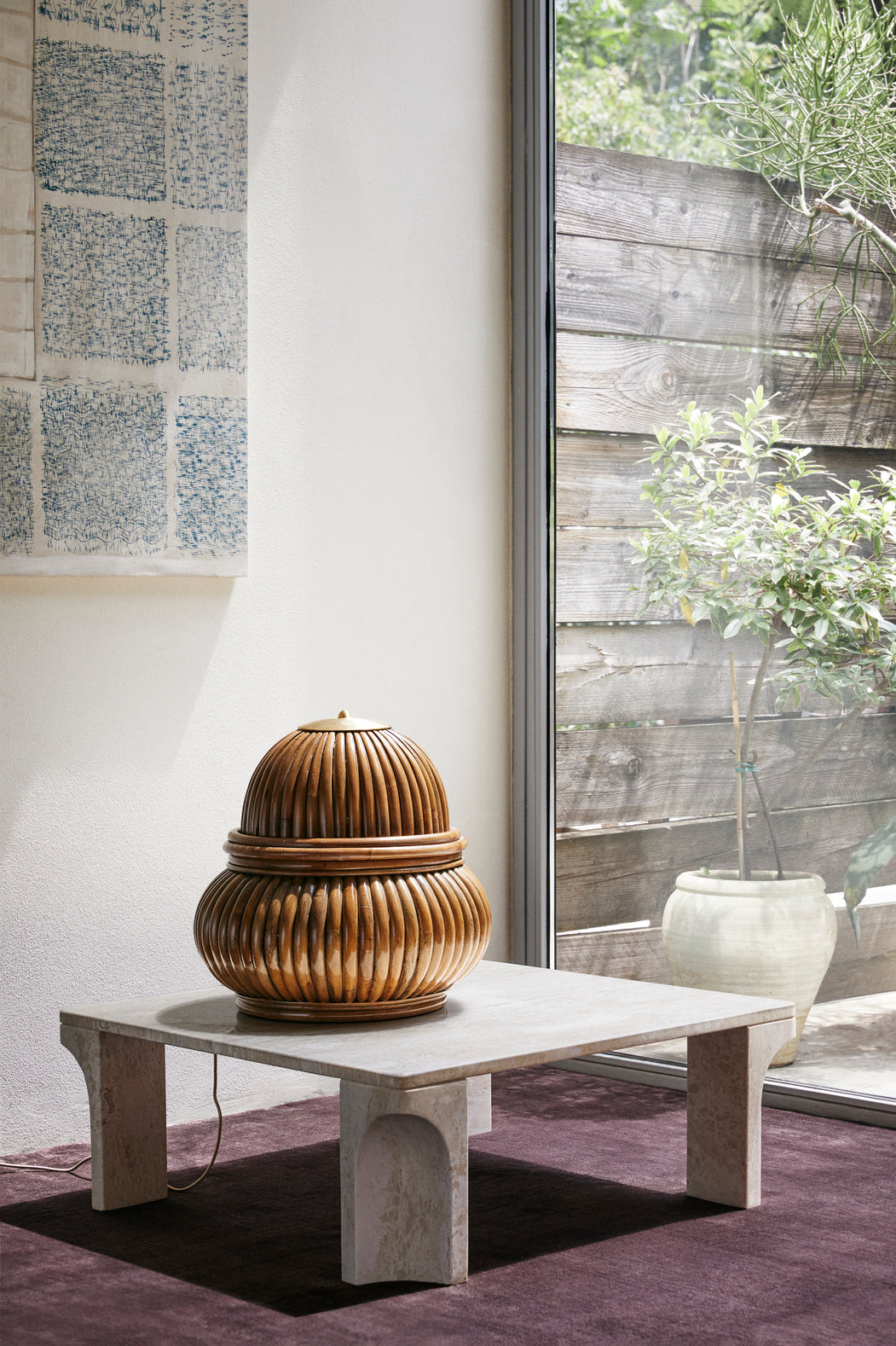 Outdoor floor lamp BOHEMIAN rattan