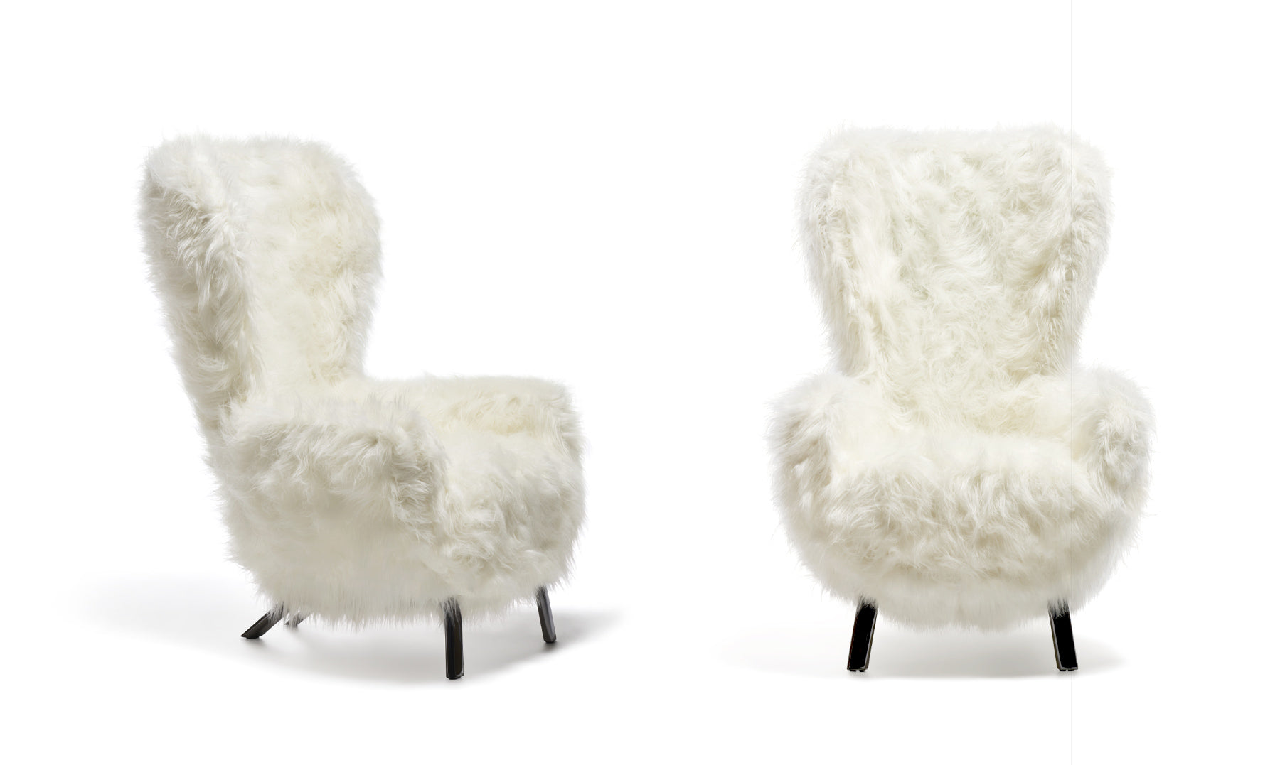 Fauteuil GUELFO FUR wit