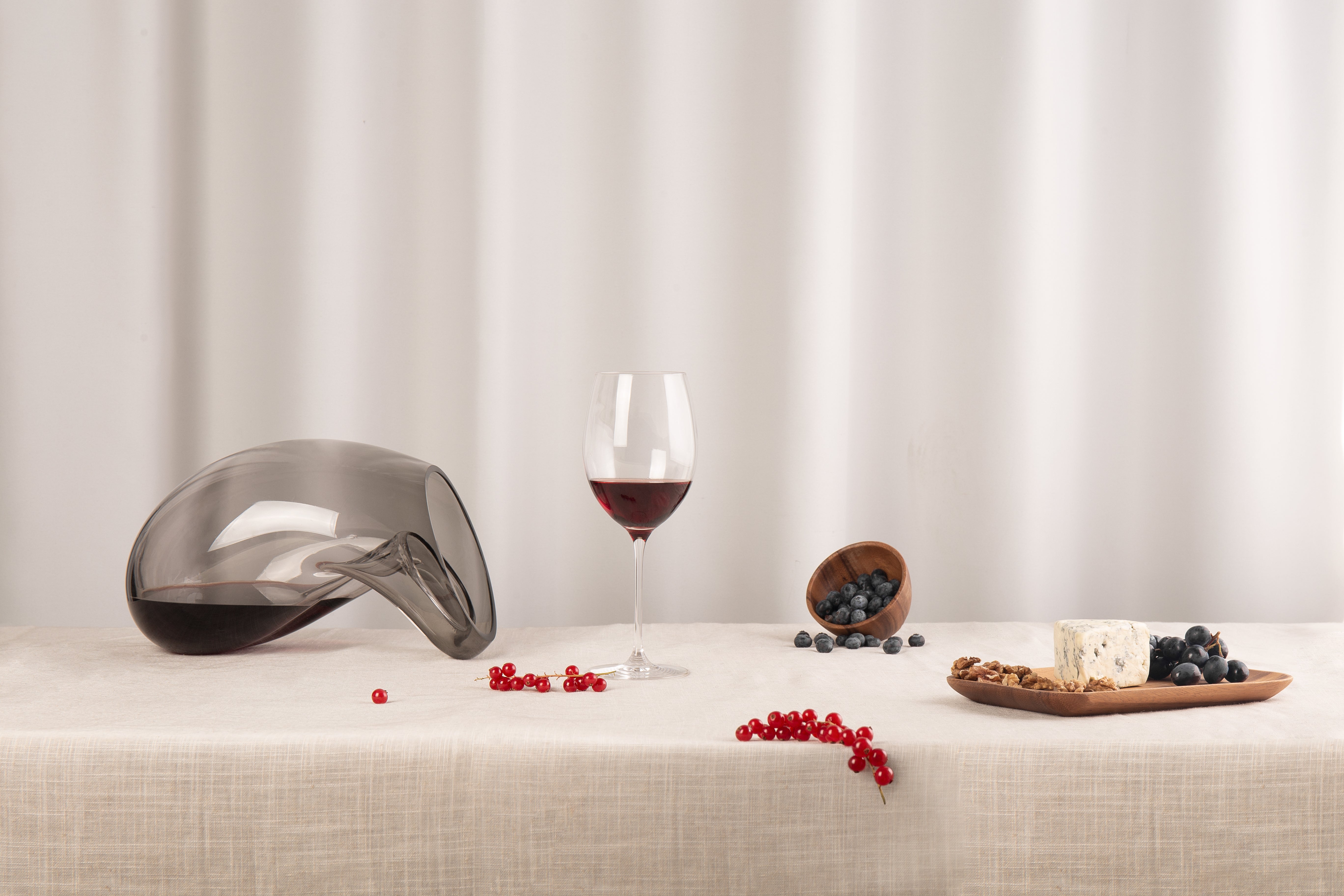 GUTTA BOON vase gray with black