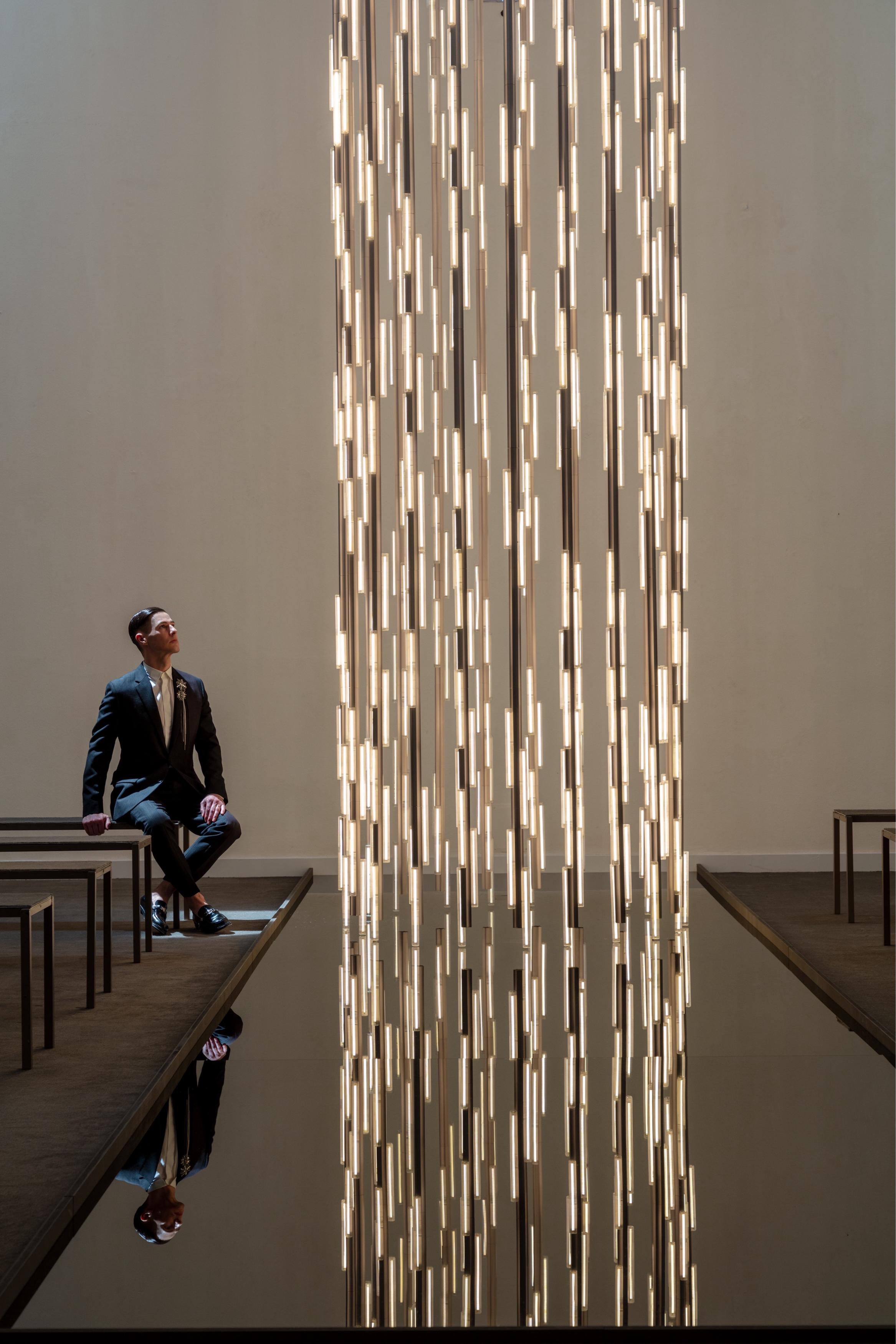 Hanglamp 3-punts HAIL geborsteld zilver