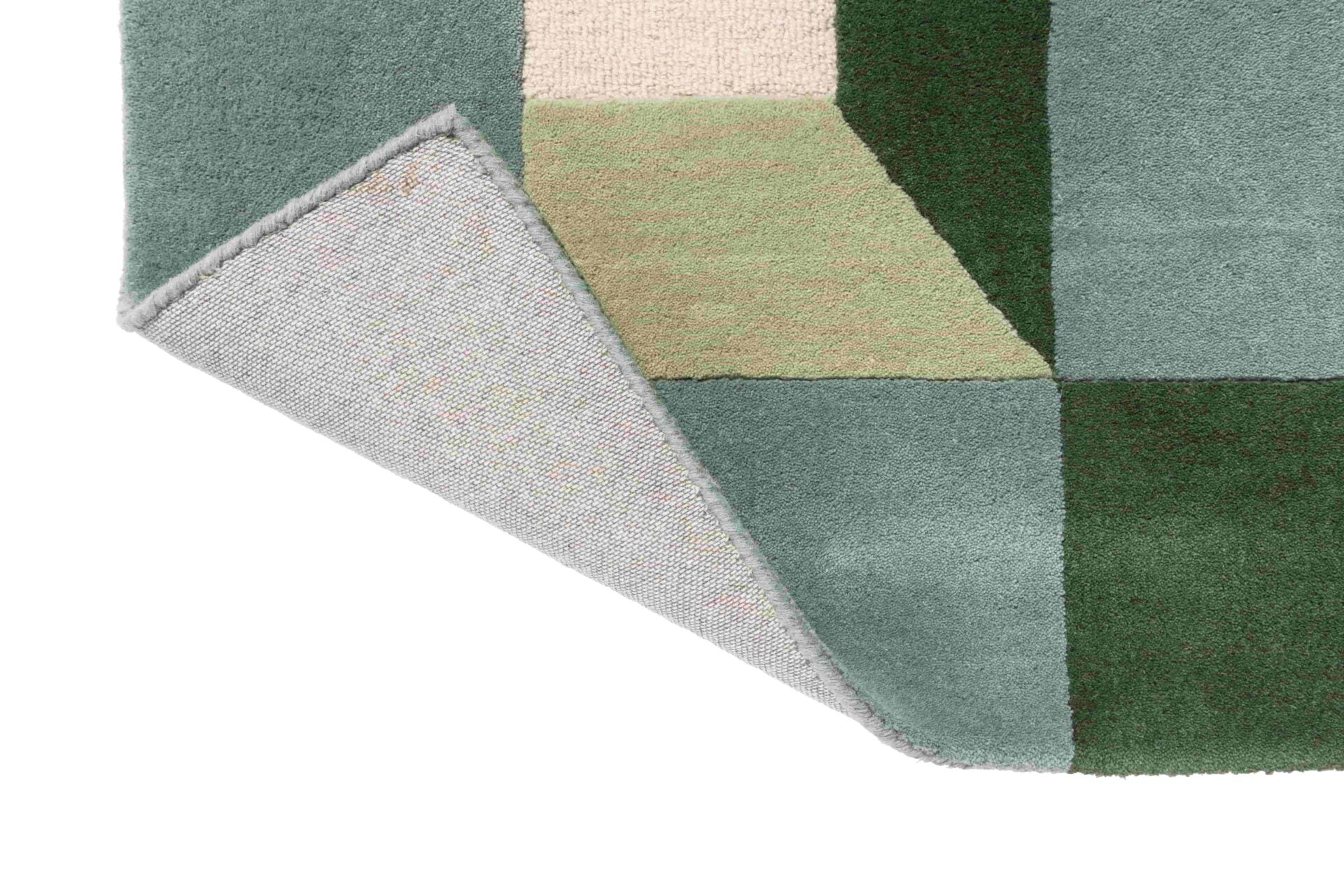 Vloerkleed BLOCKS FERN groen-beige